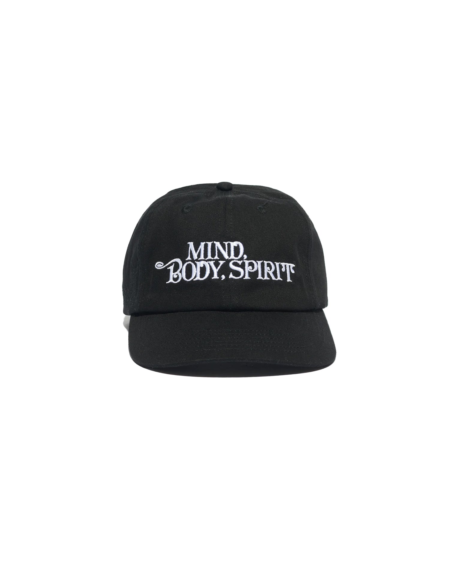 Embroidered Mind Body 5 Panel Hat - Black