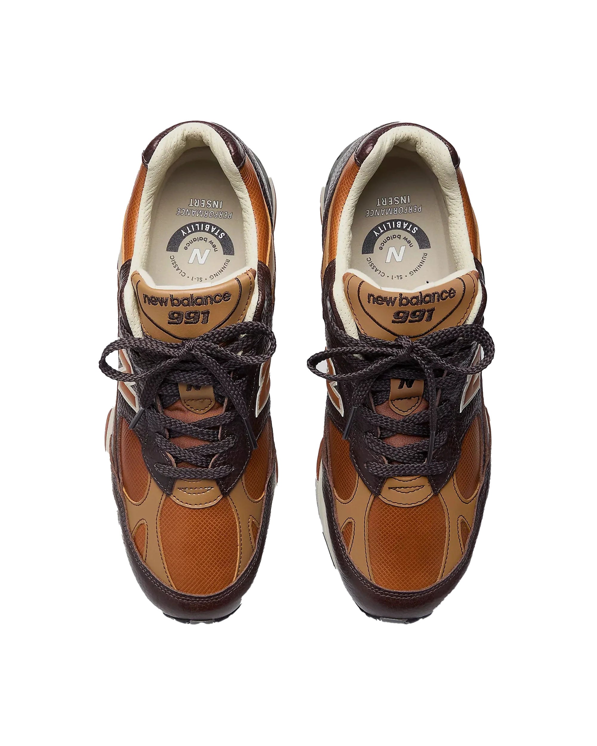 Made in U.K. 991v1 - Chocolate Plum / Caramel Café