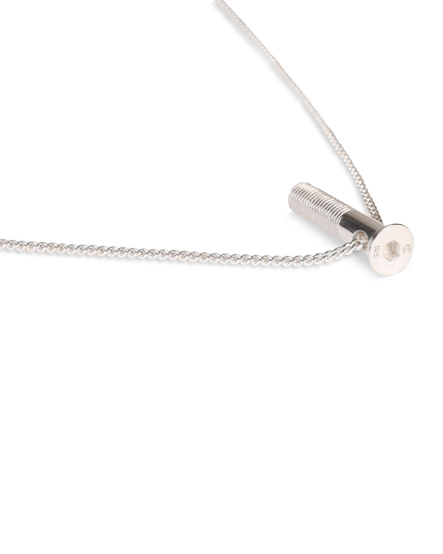 Bolt Pendant Necklace - 925 Sterling Silver