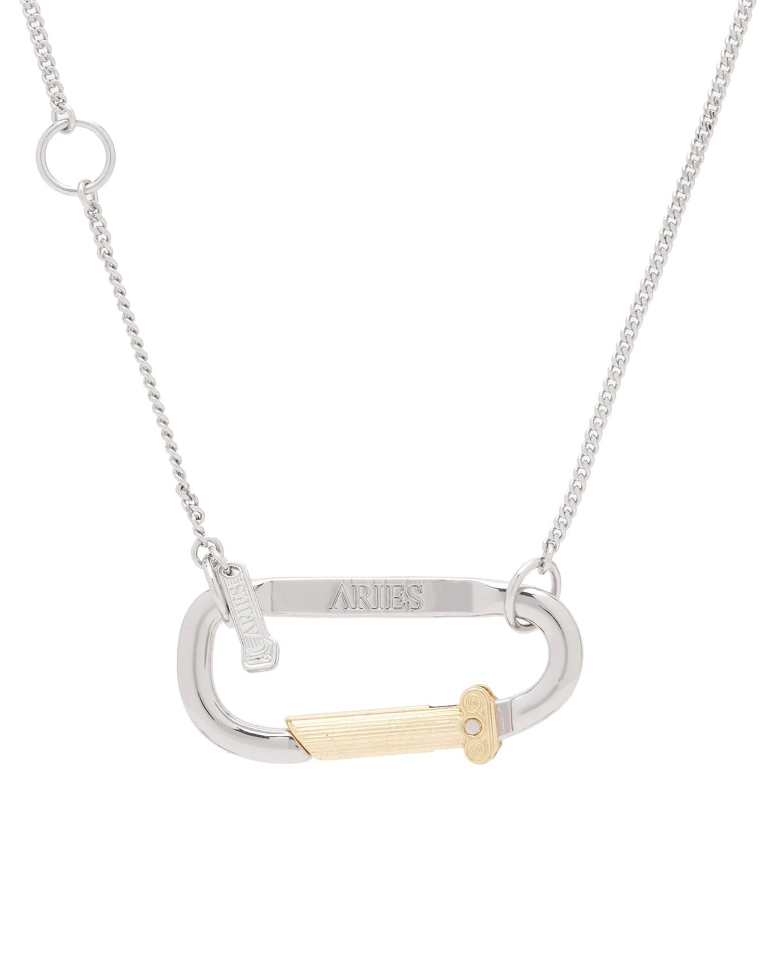 Mini Carabiner Chain Necklace - Silver / Gold