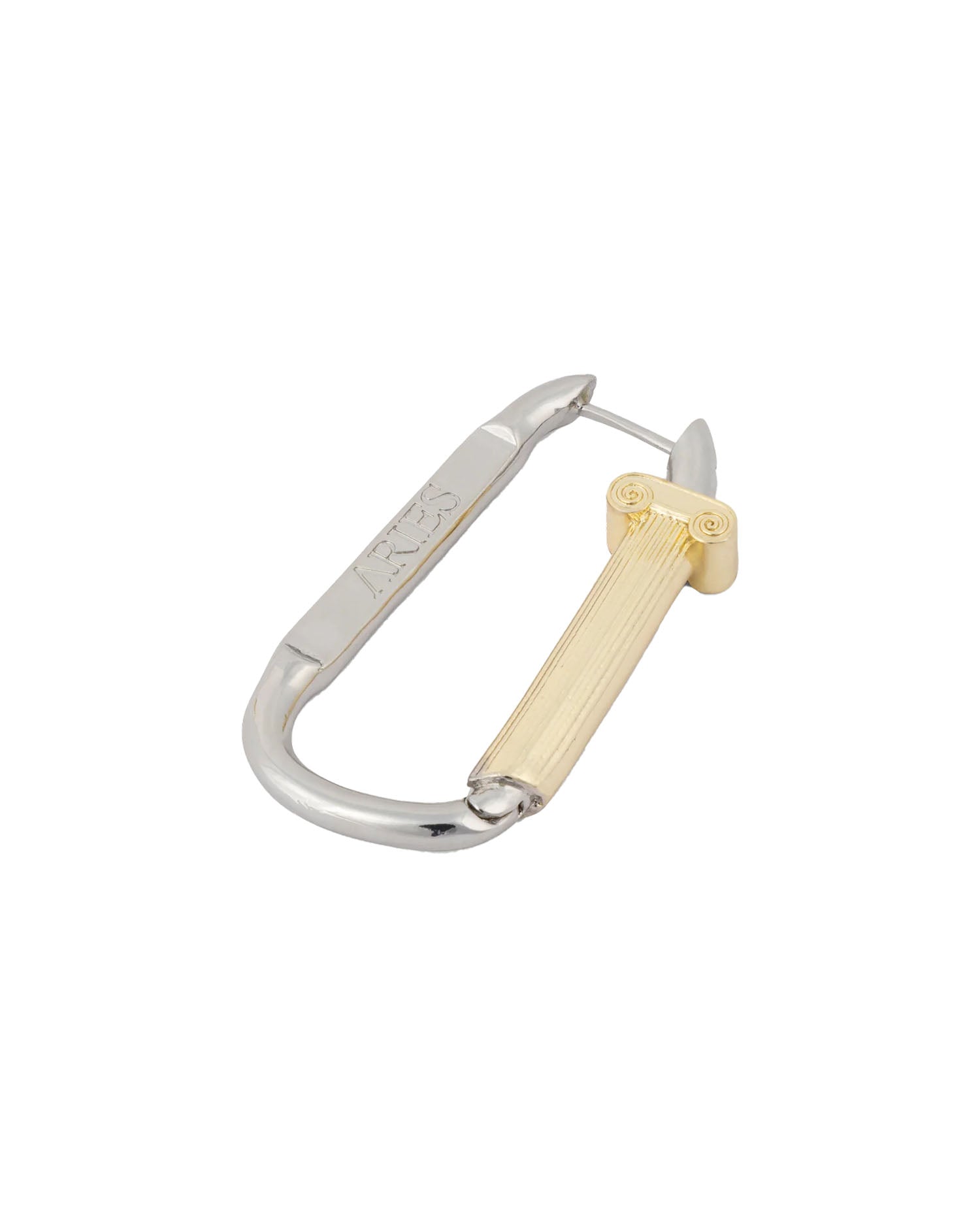 Mini Column Carabiner Earrings Pair - Silver / Gold