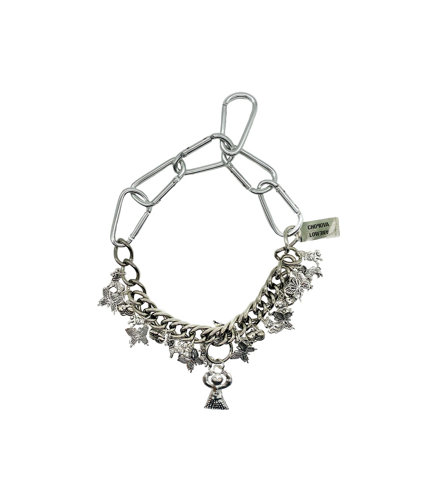 Silver Multi Charm Necklace - Silver