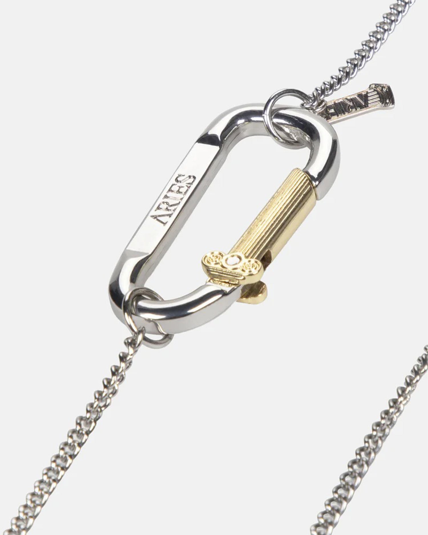 Mini Carabiner Chain Necklace - Silver / Gold