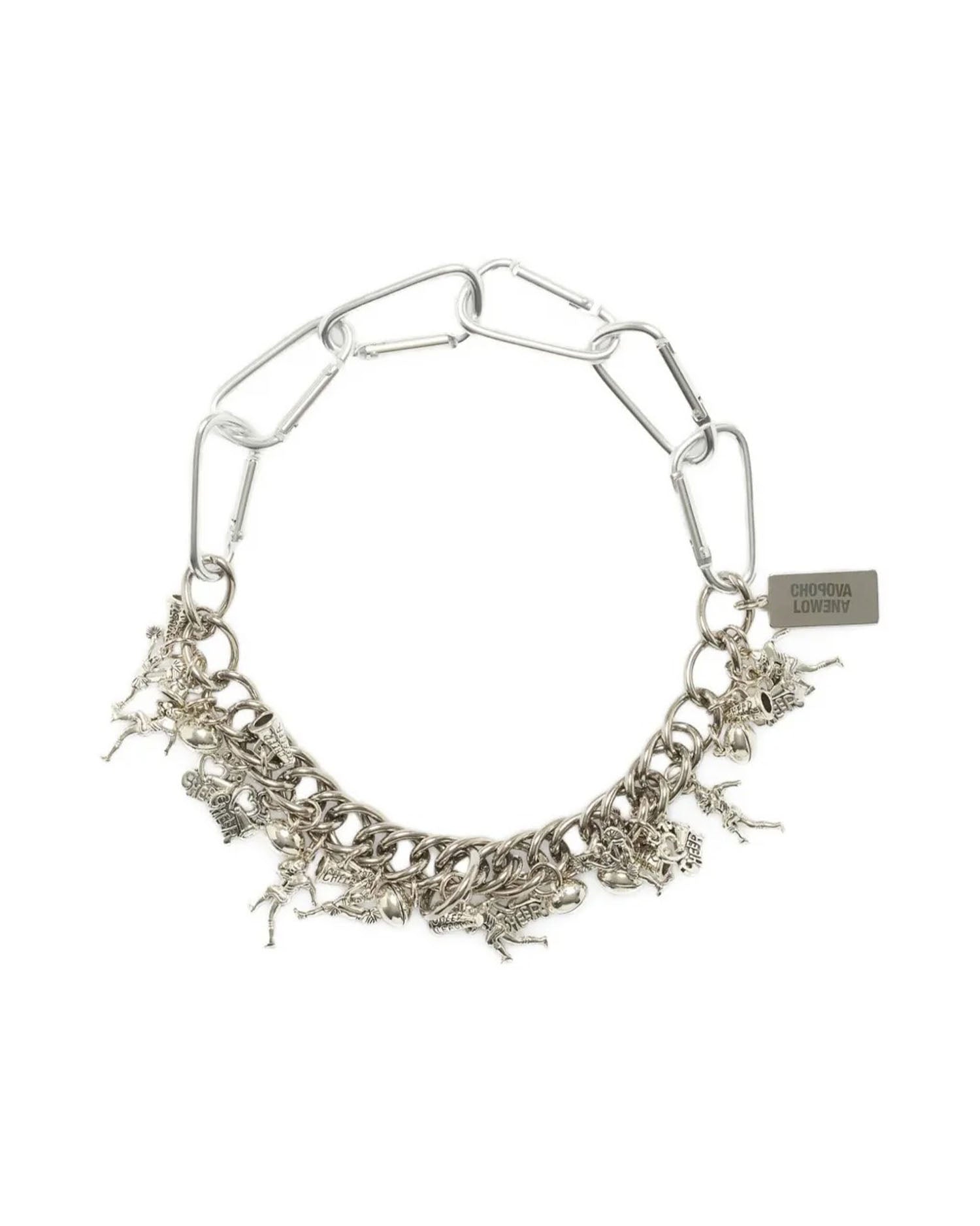 Sports Fan Carabiner Necklace - Silver