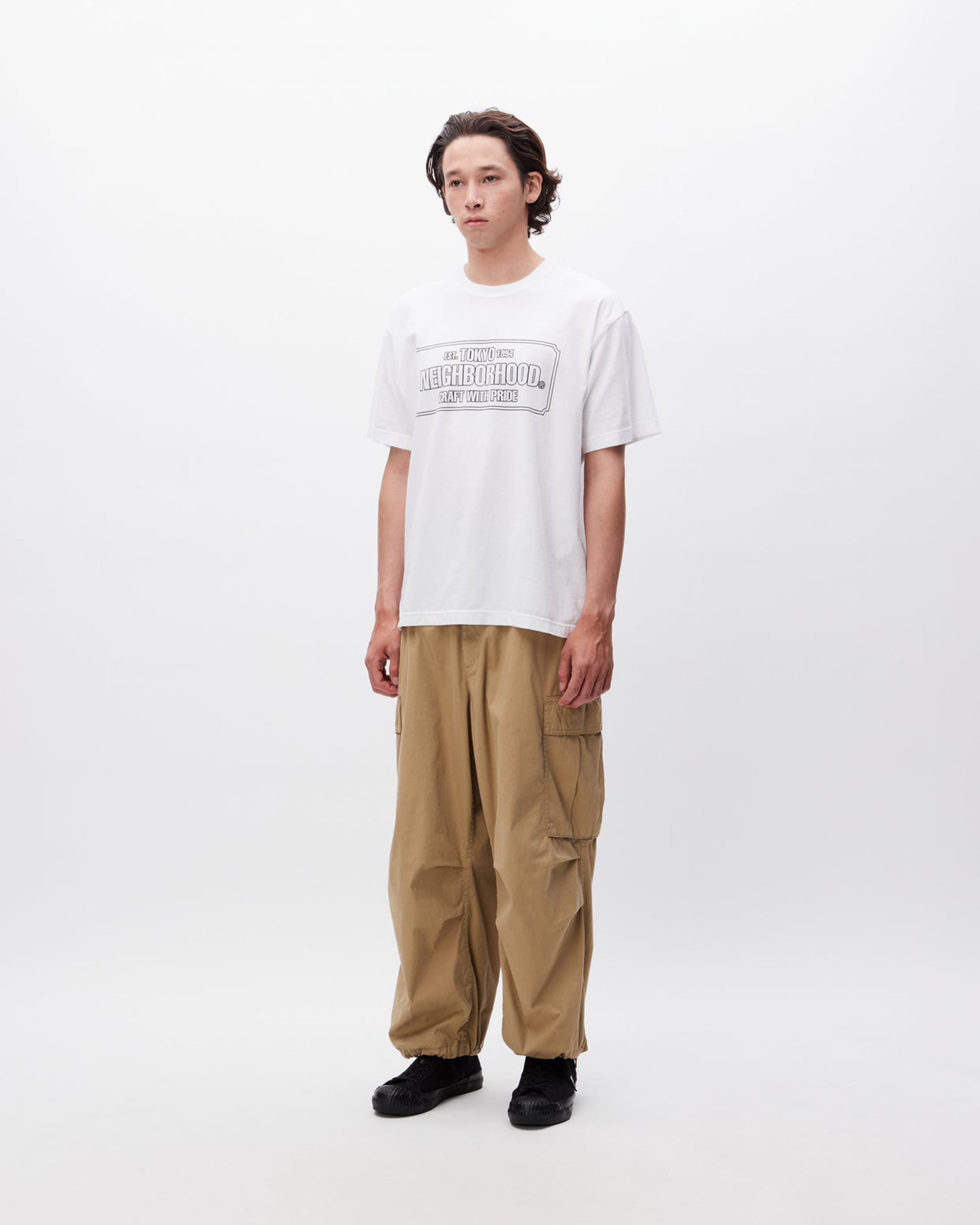 Woven Wide Cargo Pants - Olive Drab