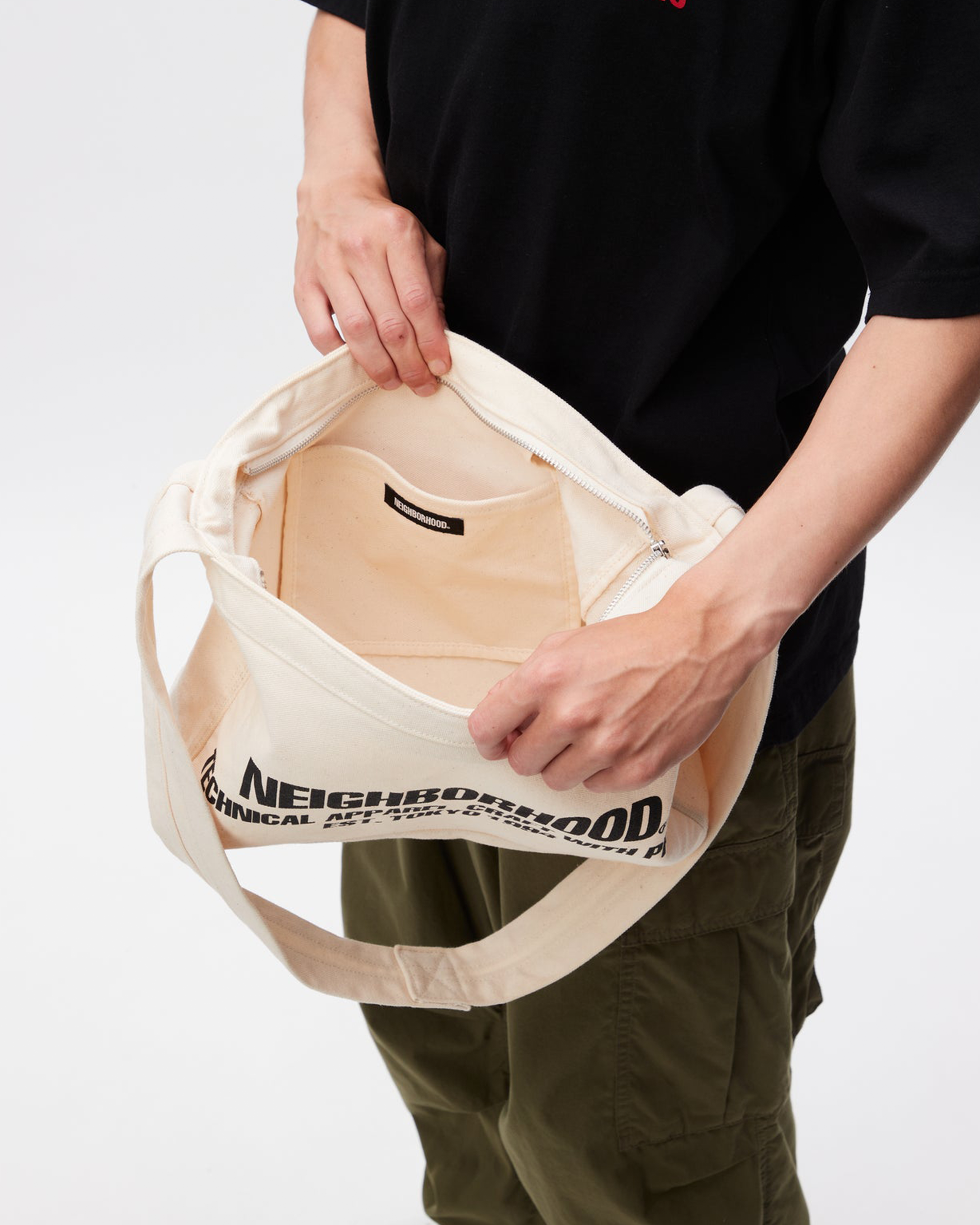 Woven Shoulder Bag - Black – HIGHS AND LOWS