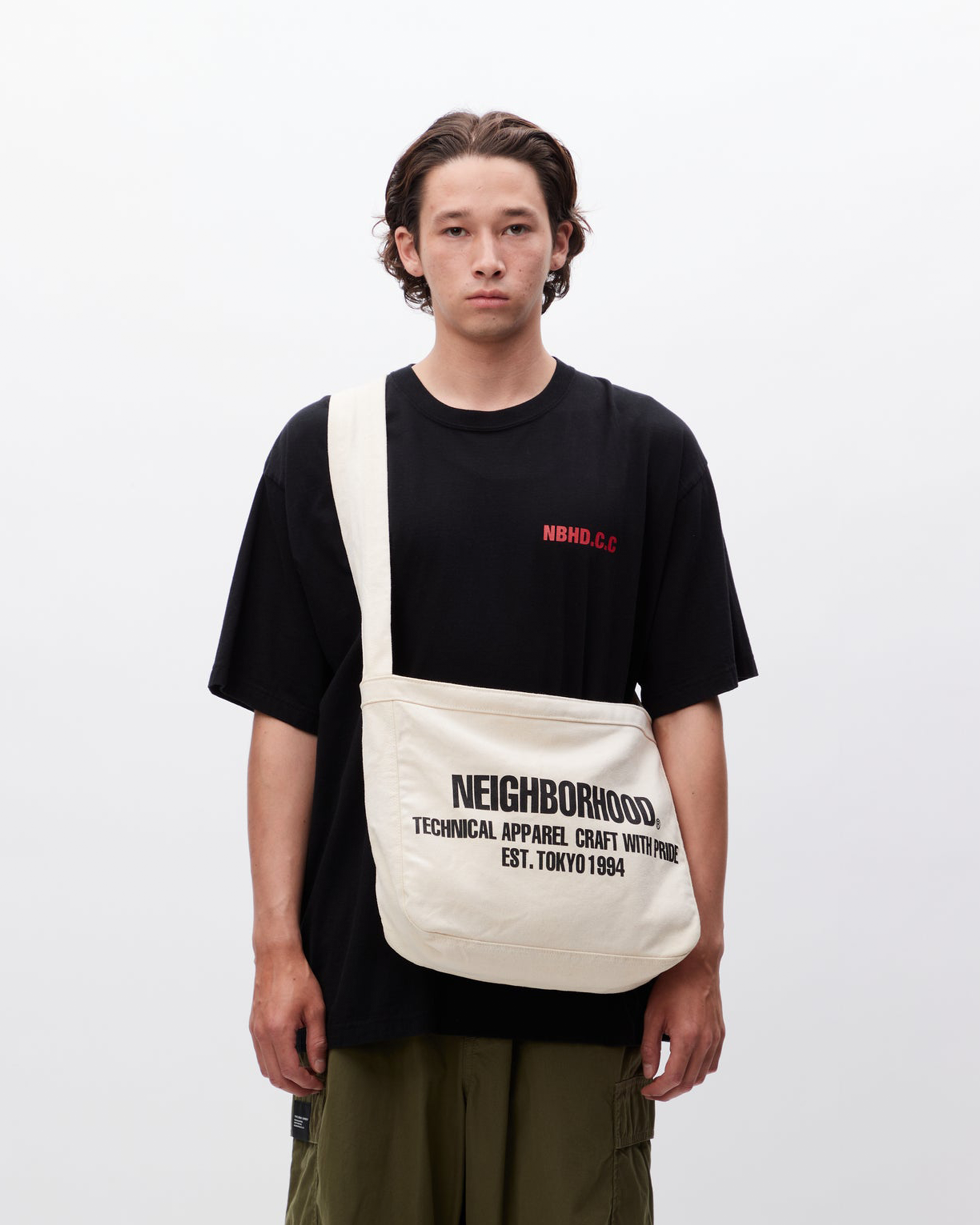 Woven Shoulder Bag - Black