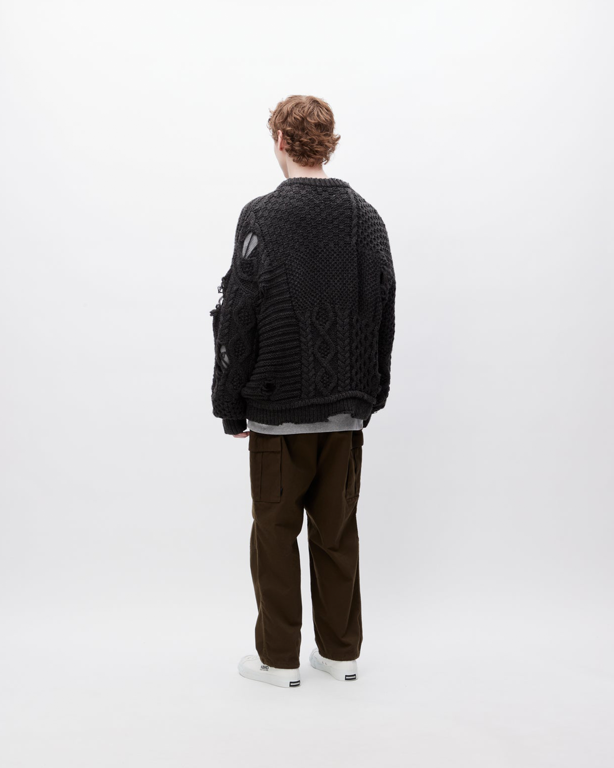 Patchwork Savage Sweater - Charcoal