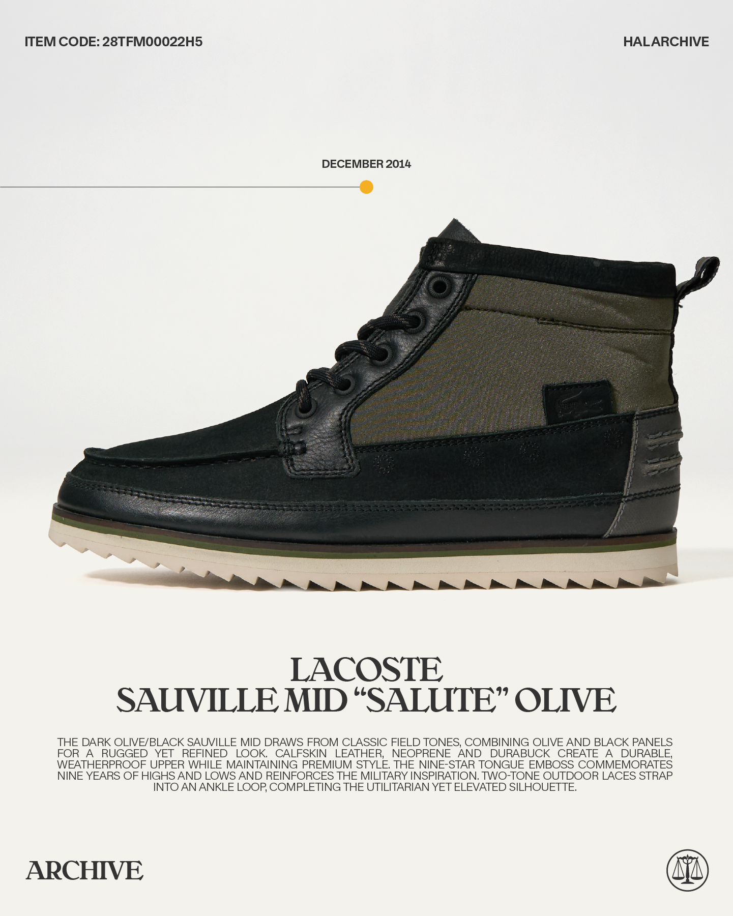 Lacoste Marceau Boot - Olive