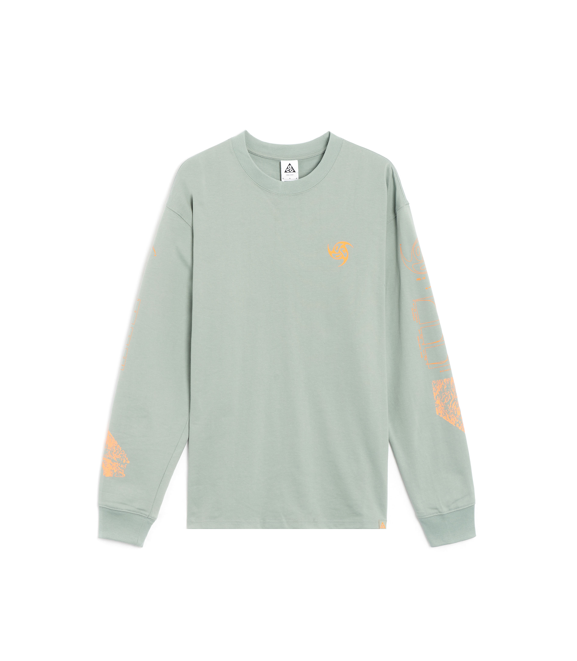 L/S Graphic Sleeve T-shirt- Mica Green
