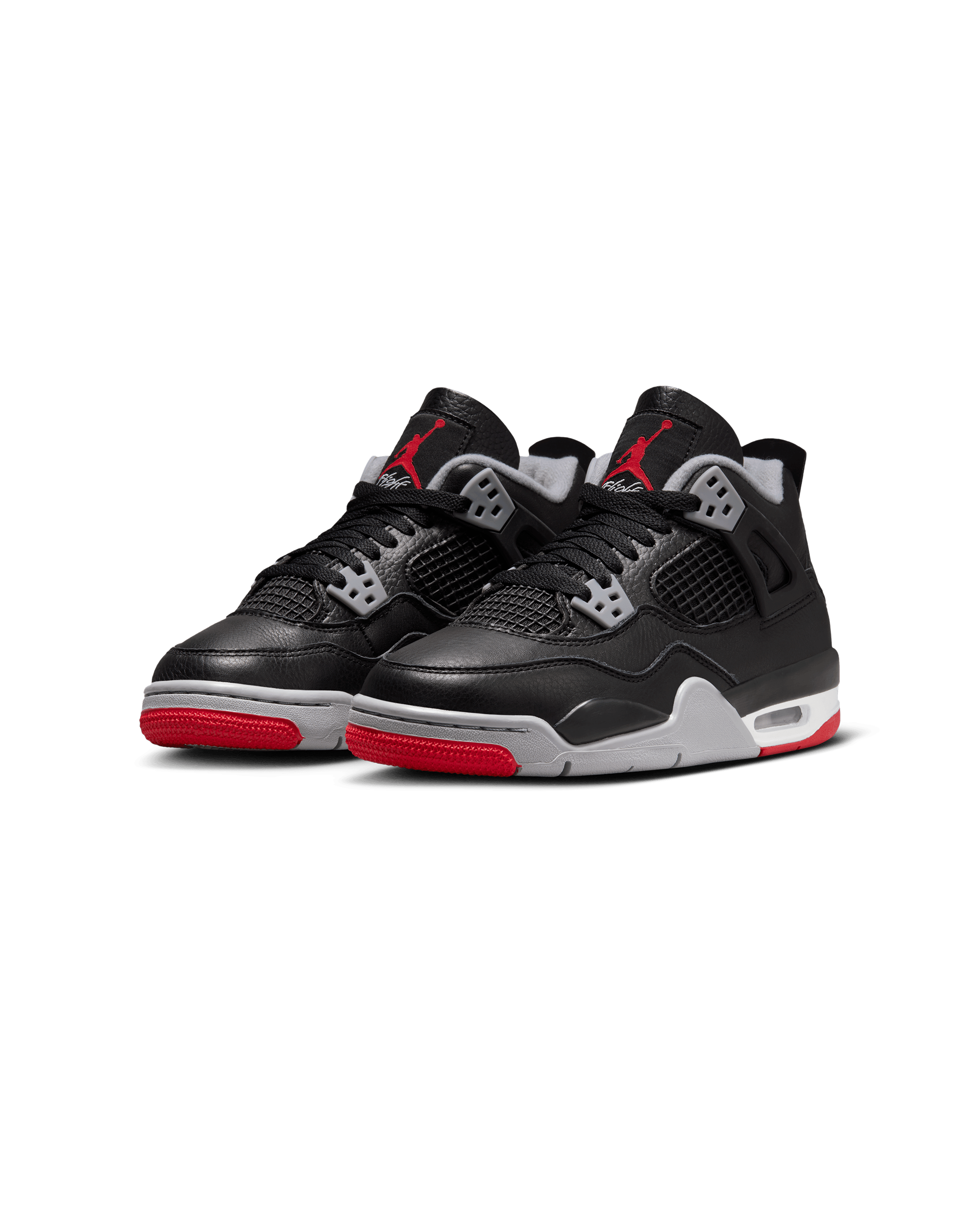 Air Jordan 4 Retro "Bred Reimagined" (GS) - Black / Fire Red / Grey / White