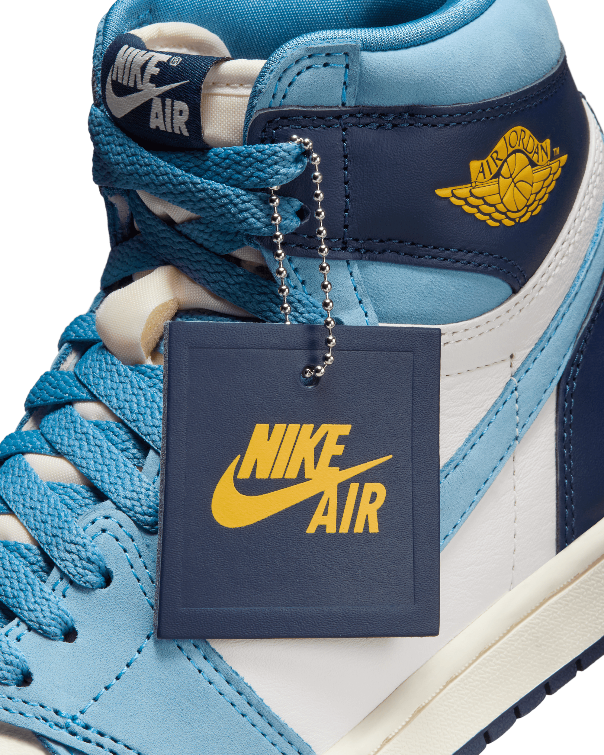 Womens Air Jordan 1 Retro Hi OG "First in Flight" - University Blue / University Gold / Sail