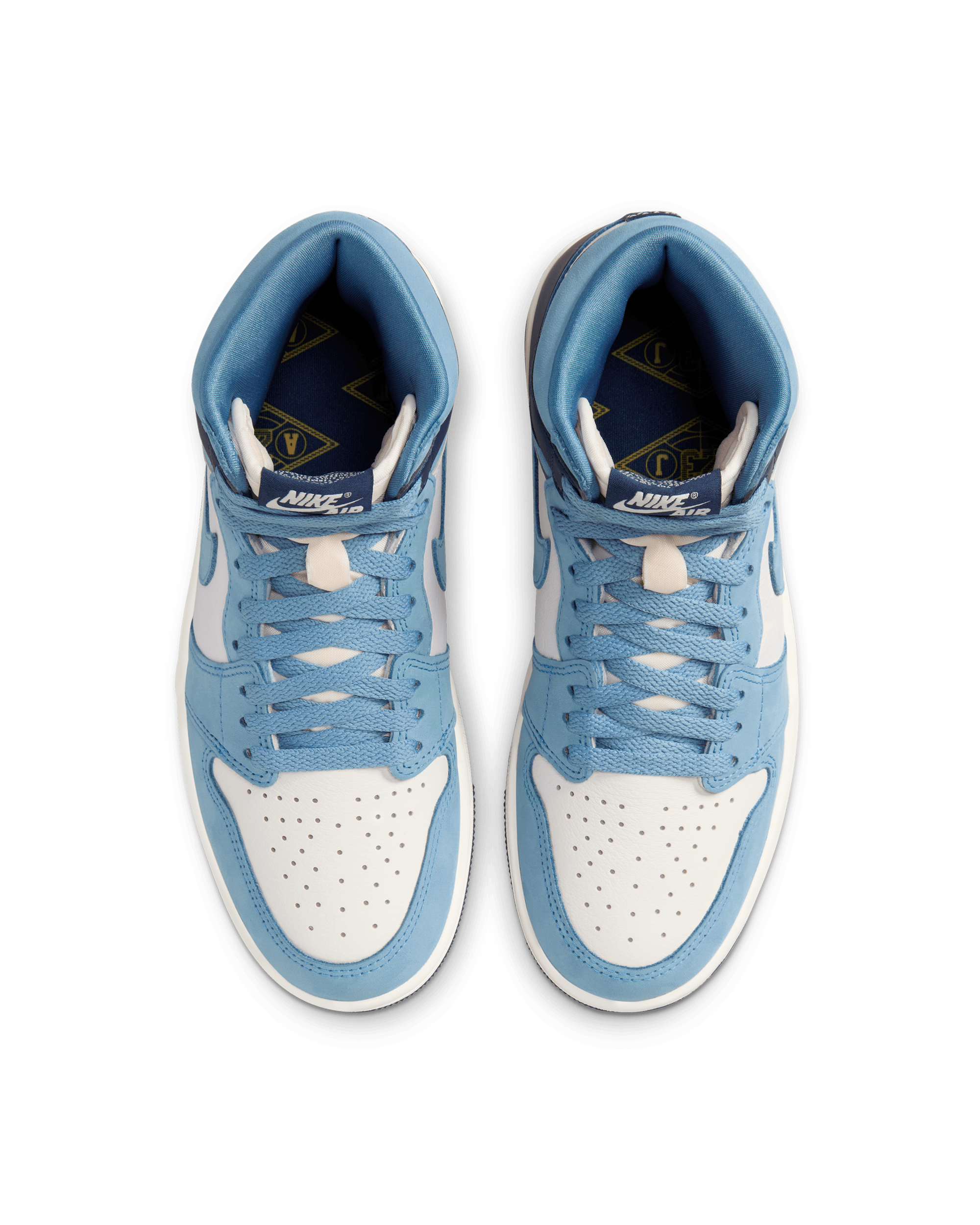 Womens Air Jordan 1 Retro Hi OG "First in Flight" - University Blue / University Gold / Sail