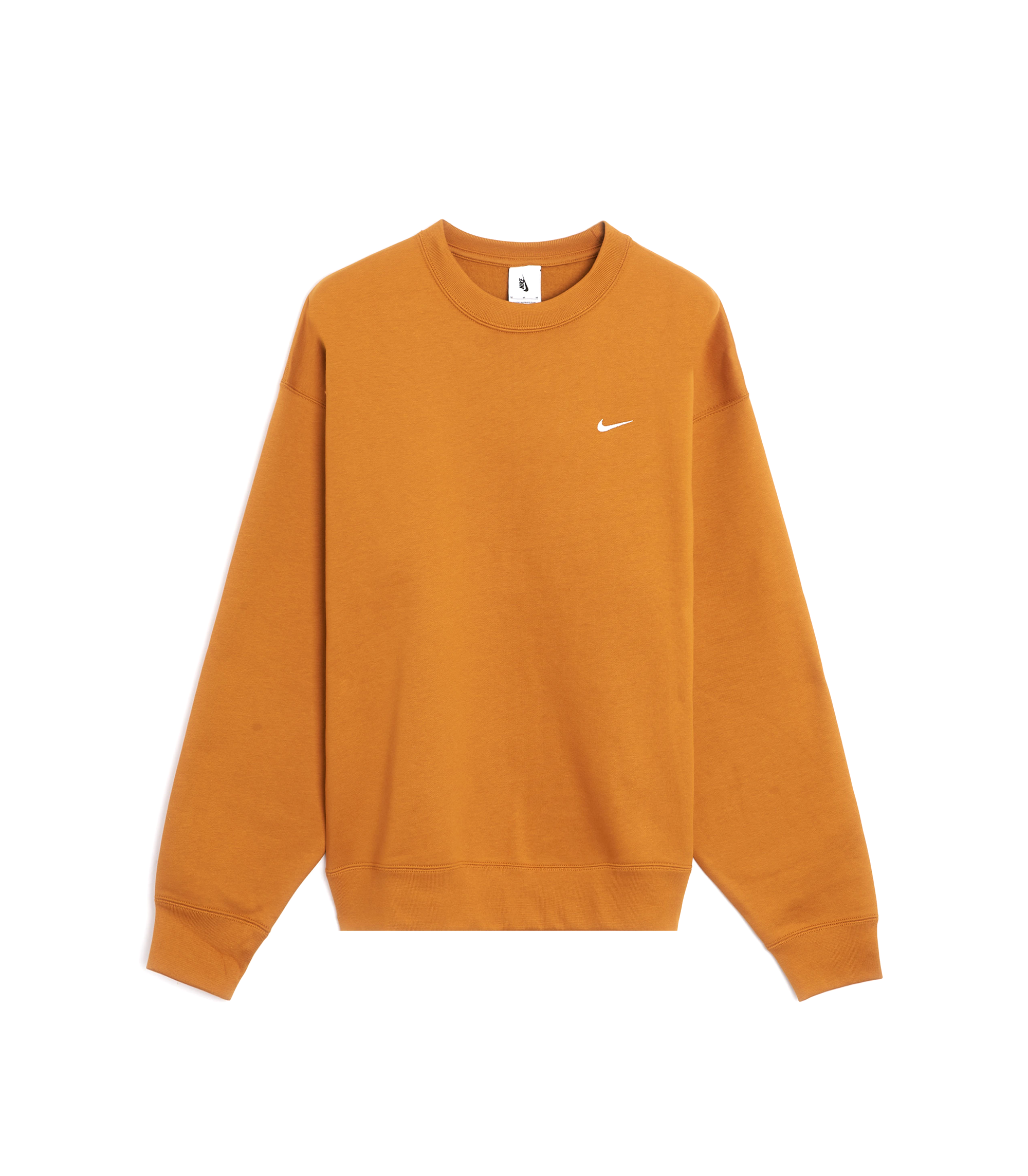 Solo Swoosh Fleece Crewneck - Desert Ochre / White