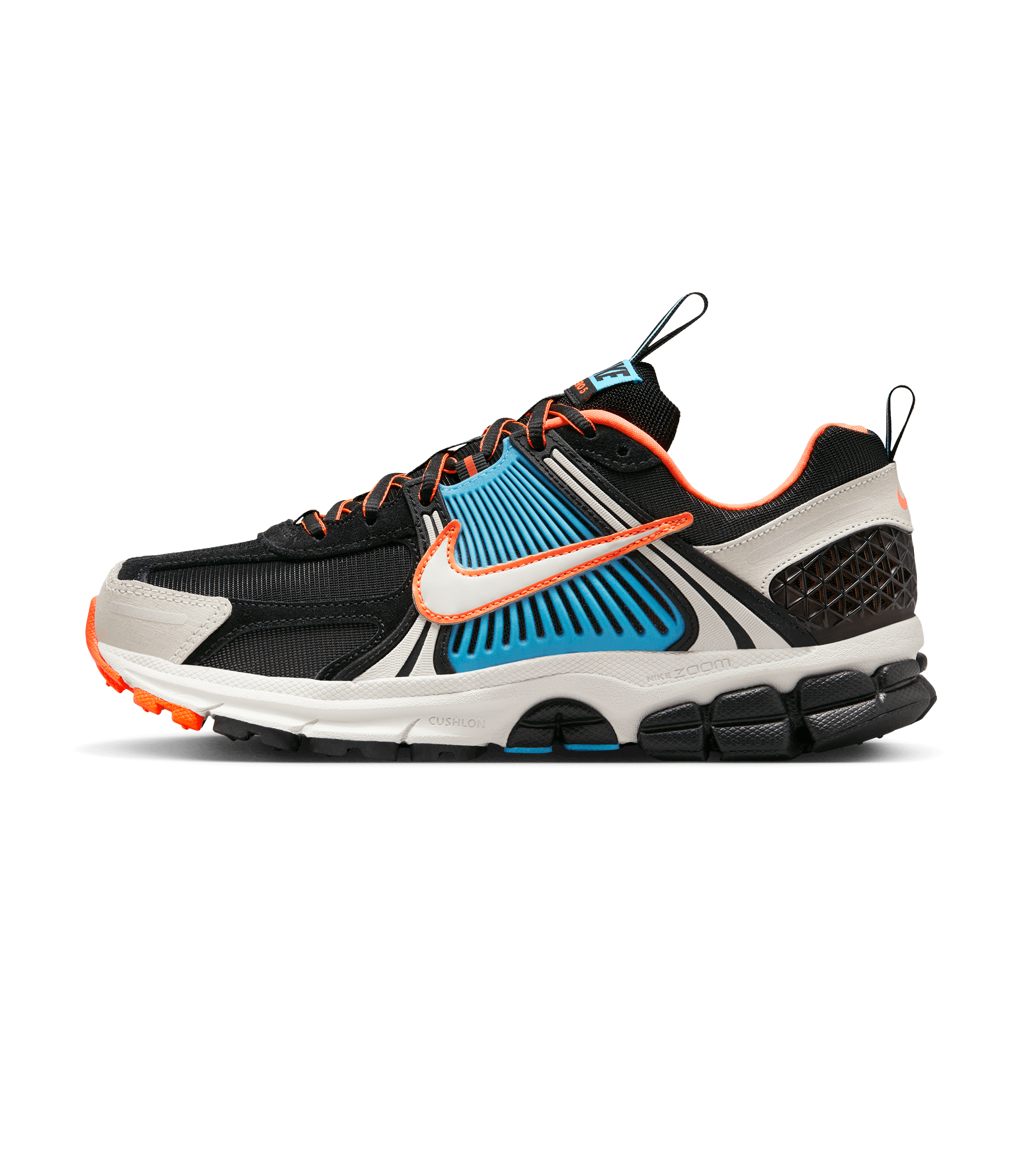 Womens Zoom Vomero 5 PRM - Black / Light Bone / Blue / Orange