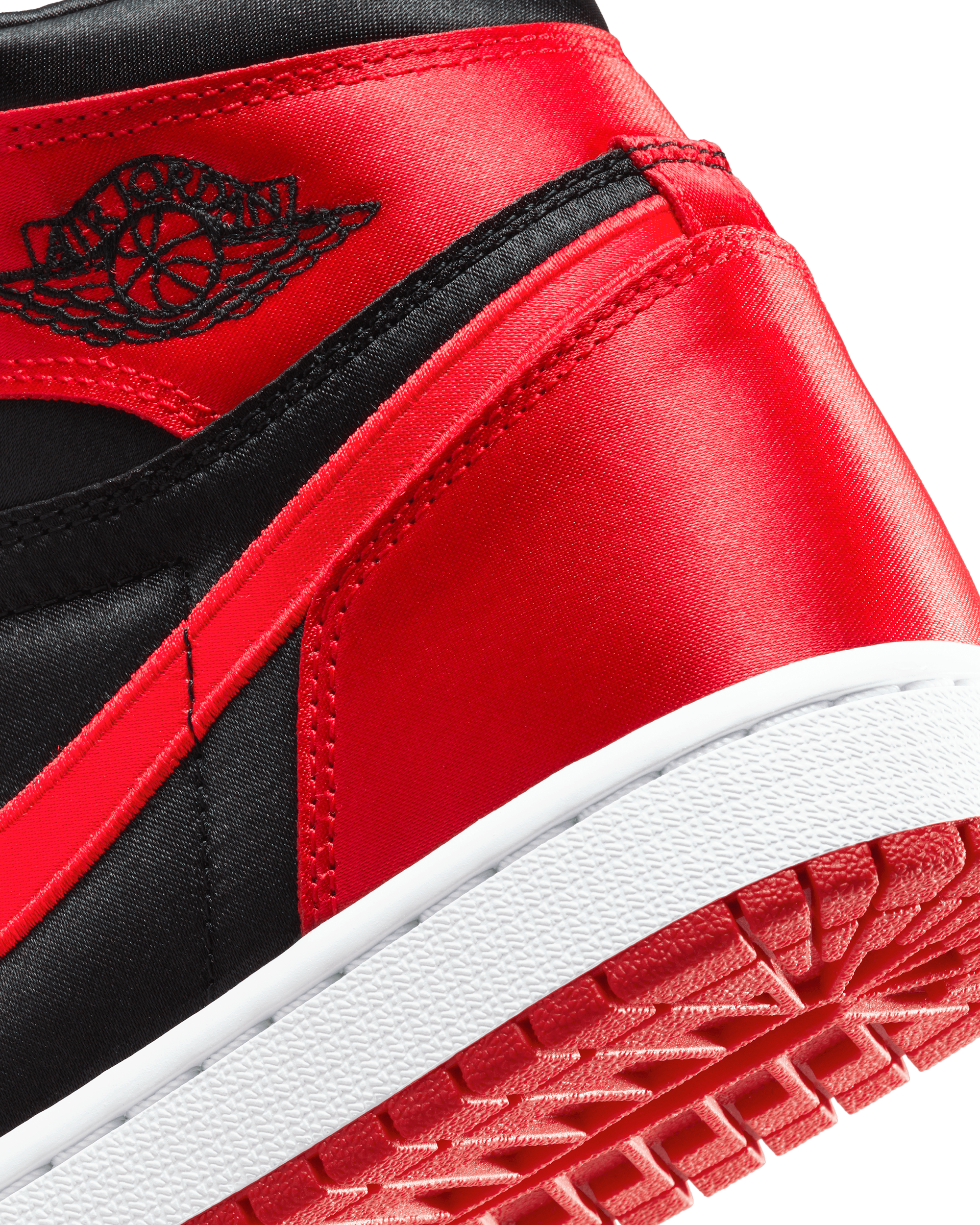 Womens Air Jordan 1 High OG "Satin Bred" - Black / University Red / White