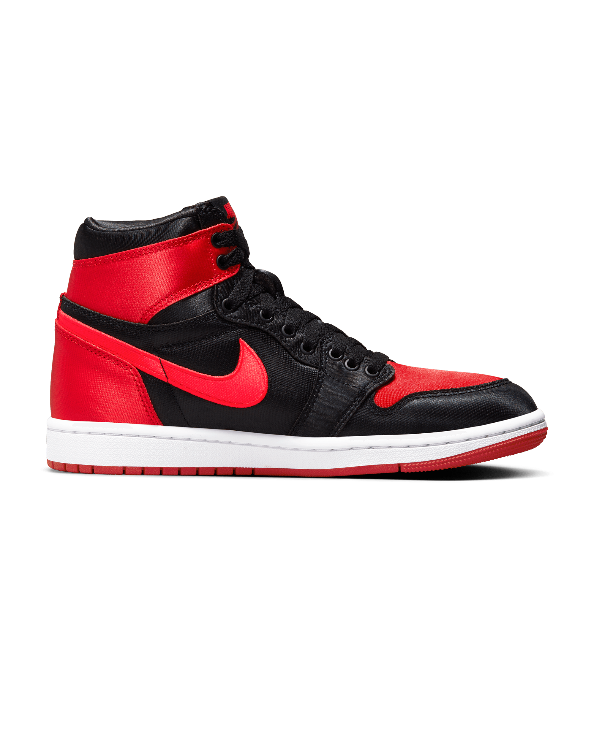 Womens Air Jordan 1 High OG "Satin Bred" - Black / University Red / White