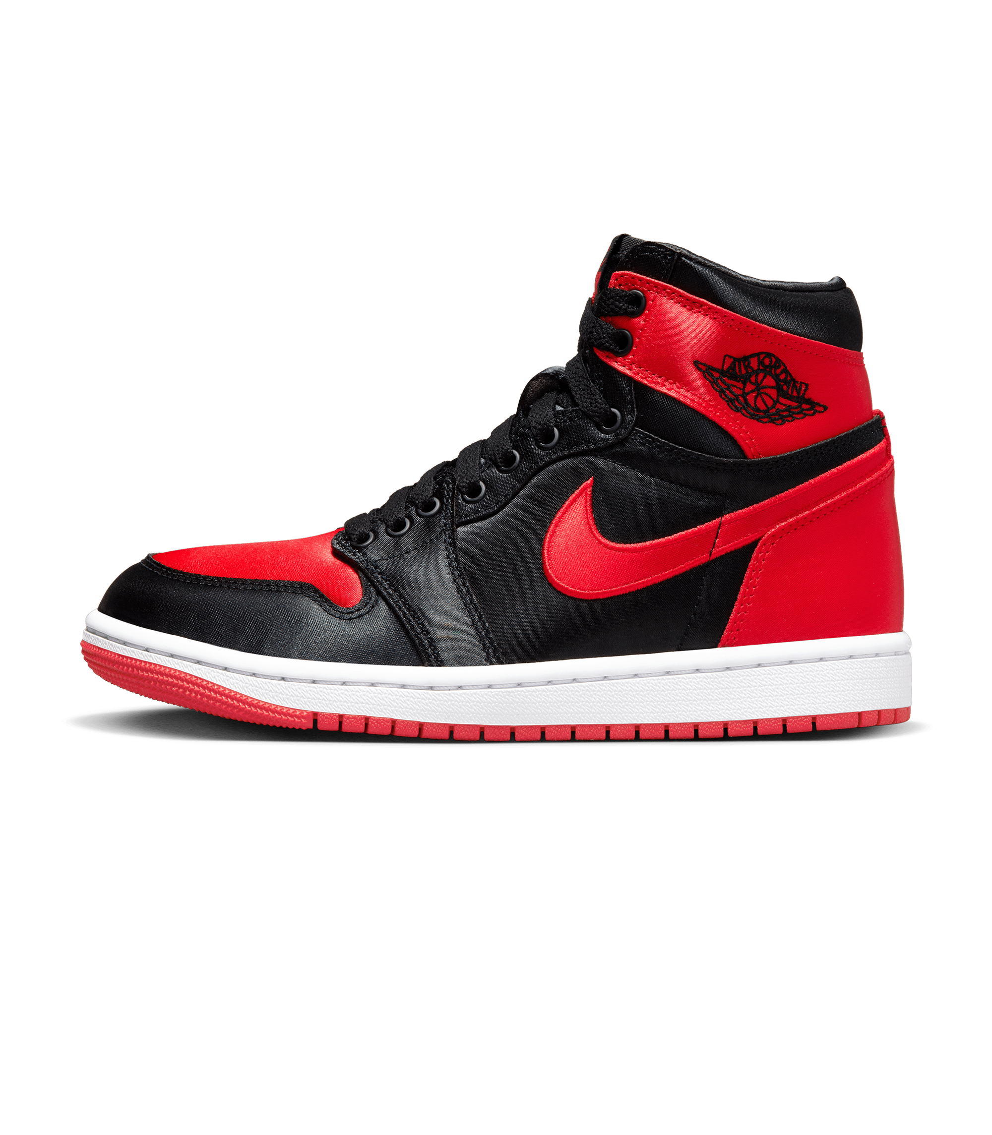 Womens Air Jordan 1 High OG "Satin Bred" - Black / University Red / White