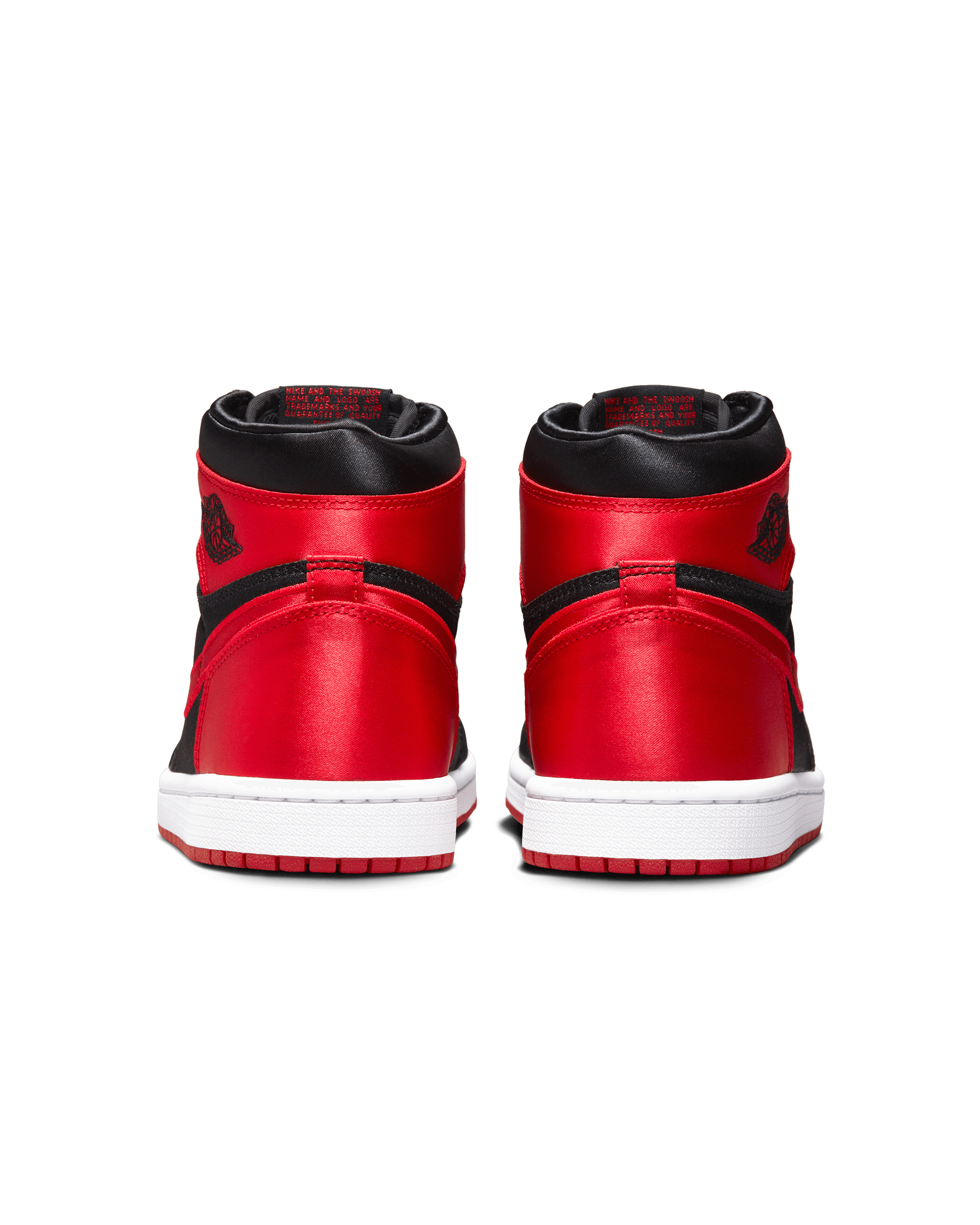 Womens Air Jordan 1 High OG "Satin Bred" - Black / University Red / White