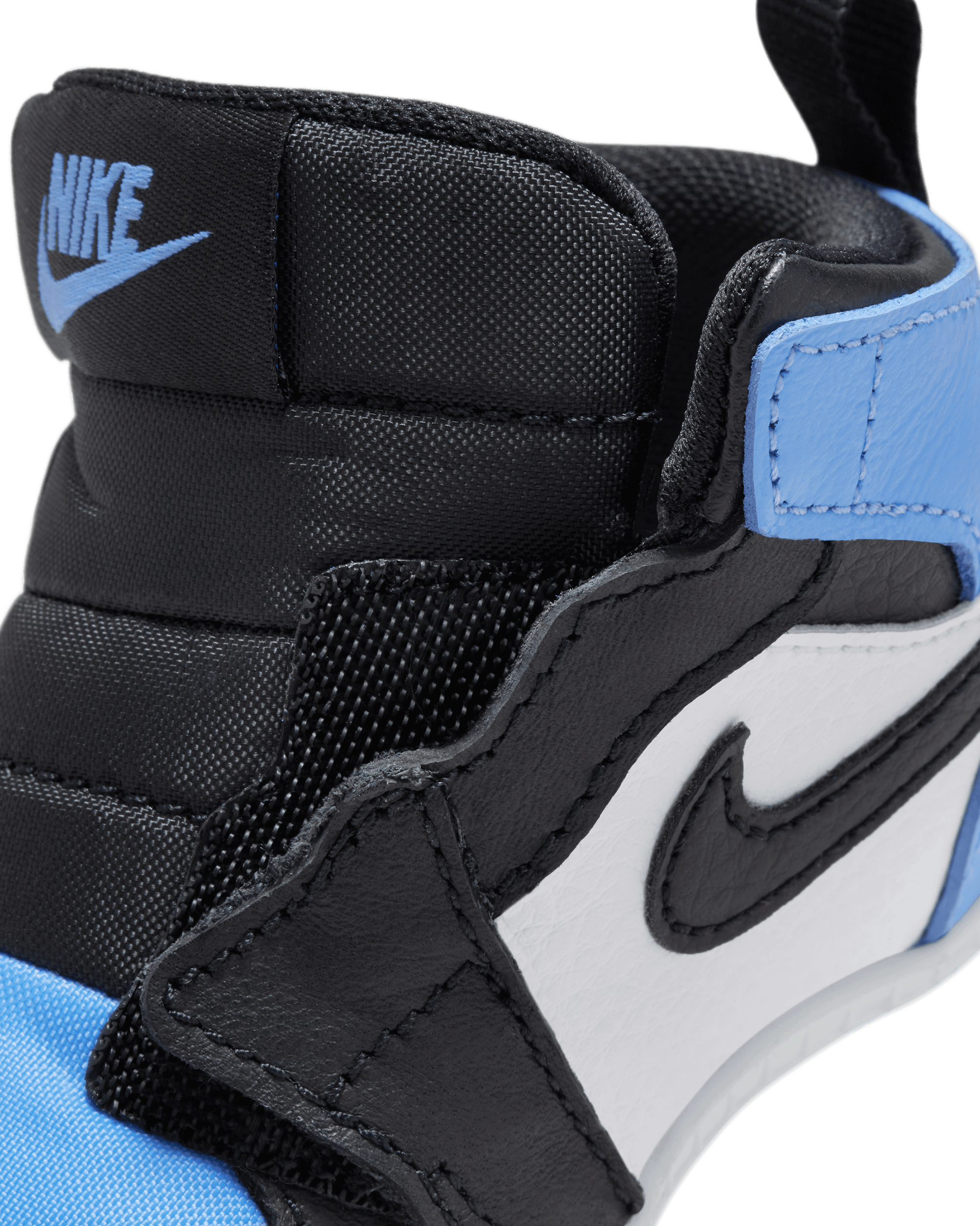 JORDAN 1 CRIB BOOTIE - UNIVERSITY BLUE / BLACK WHITE