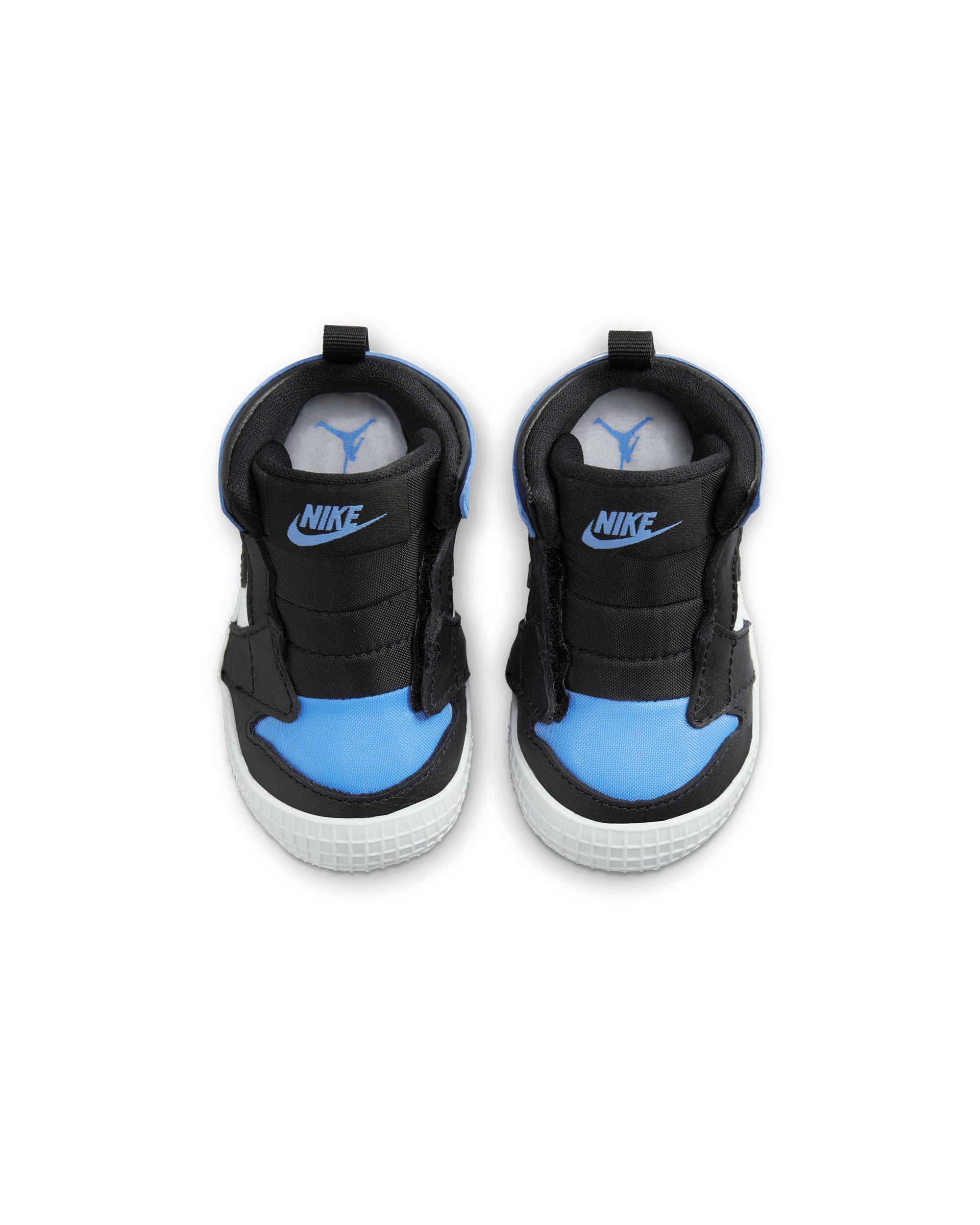 JORDAN 1 CRIB BOOTIE - UNIVERSITY BLUE / BLACK WHITE