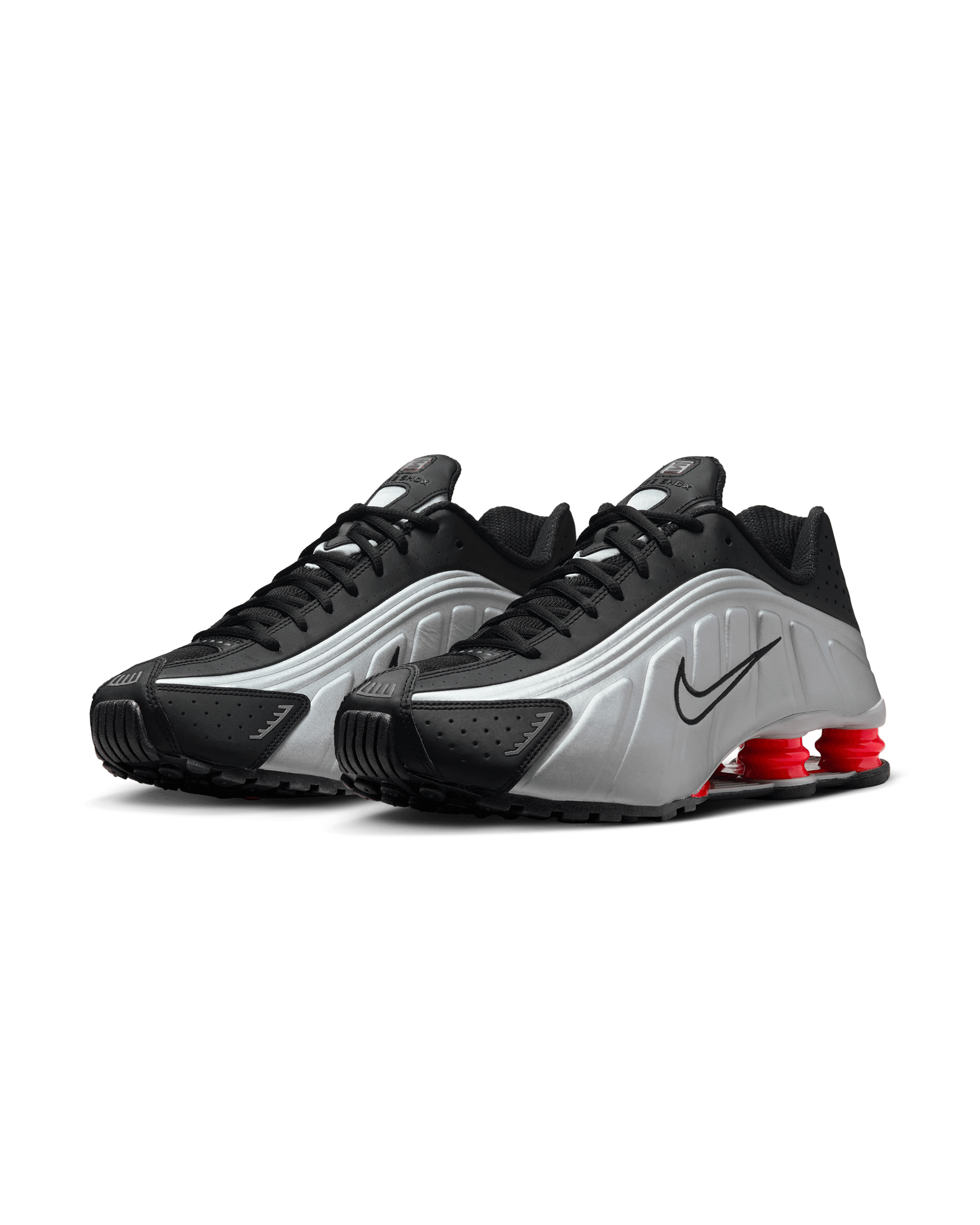 Shox R4 Black Metallic Silver Max Orange