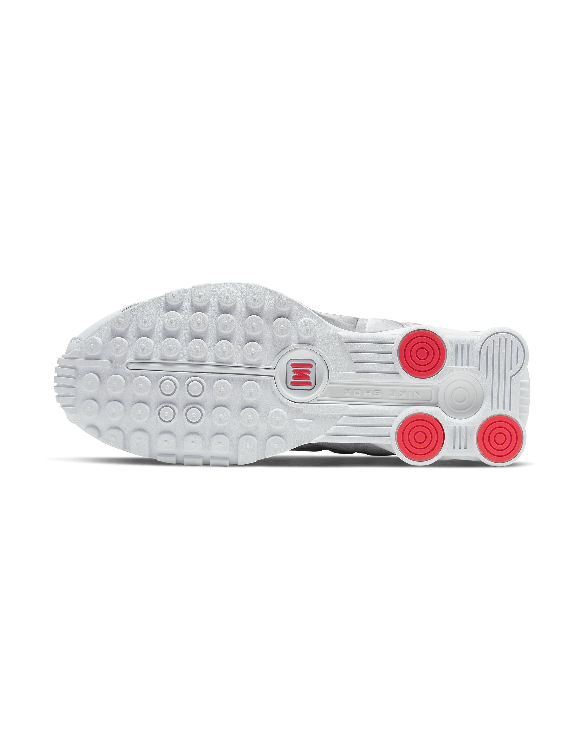 Womens Shox R4 - White / Metallic Silver / Max Orange