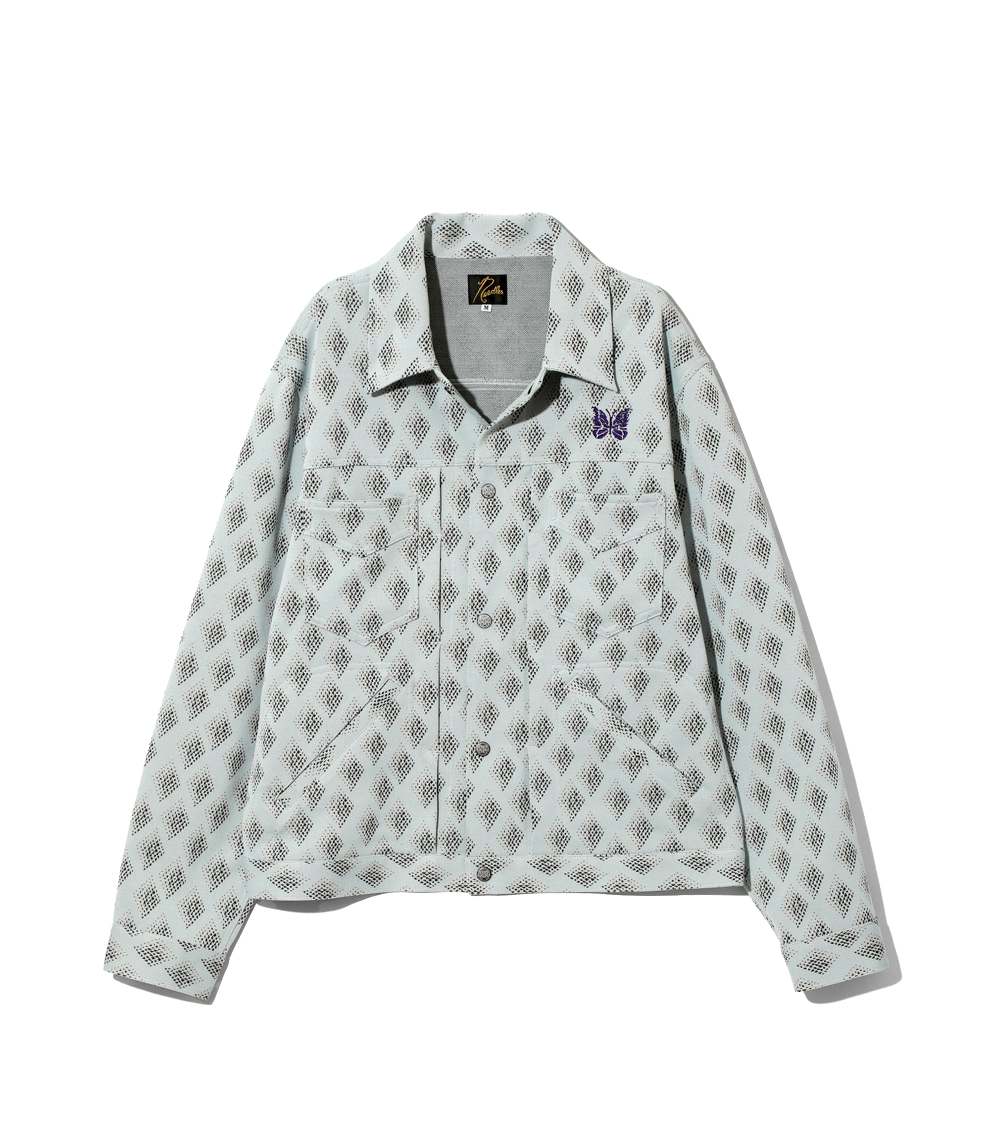 Poly Jacquard Penny Jean Jacket - Diamond