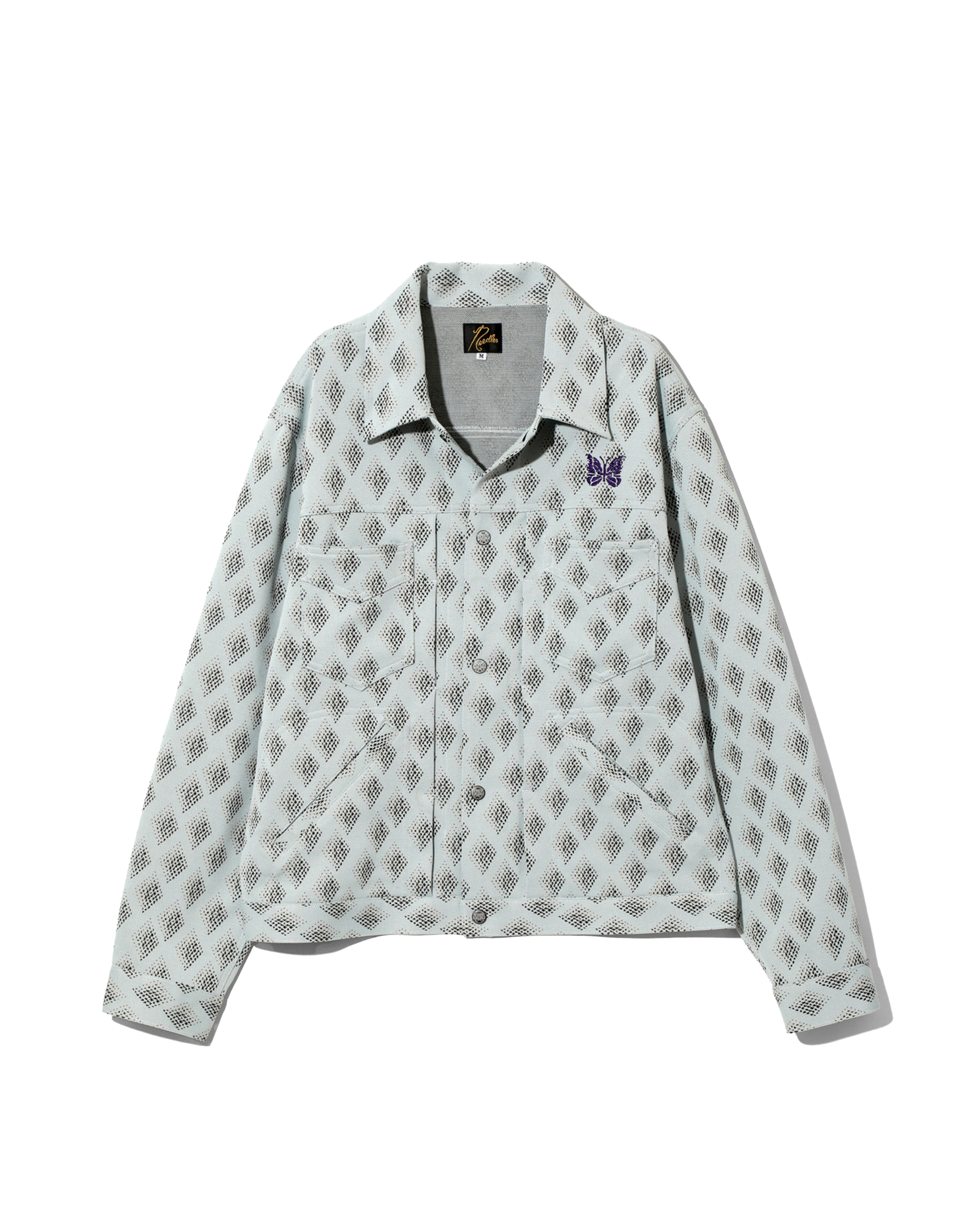 Poly Jacquard Penny Jean Jacket - Diamond