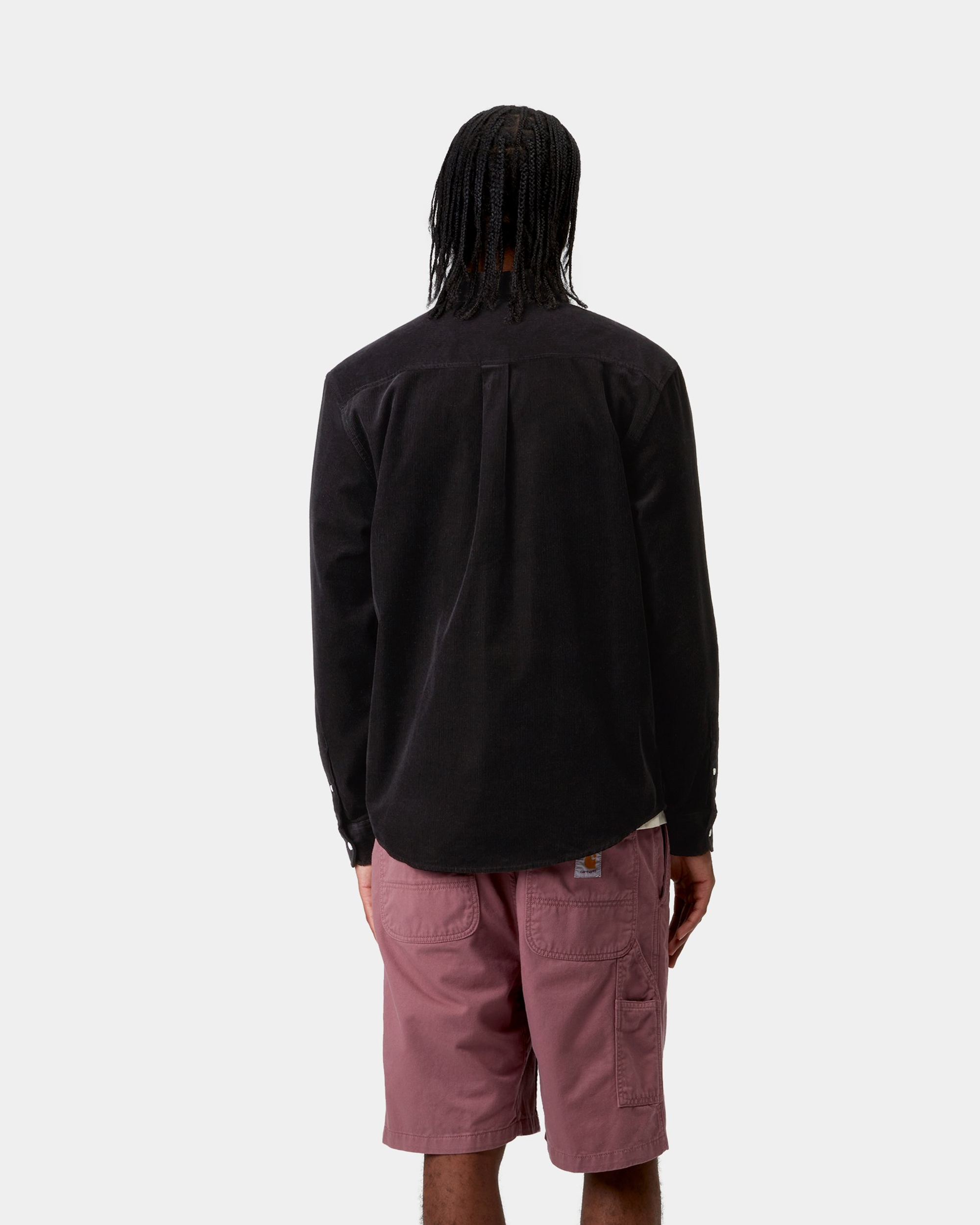 L/S Madison Fine Cord Shirt - Black / Wax