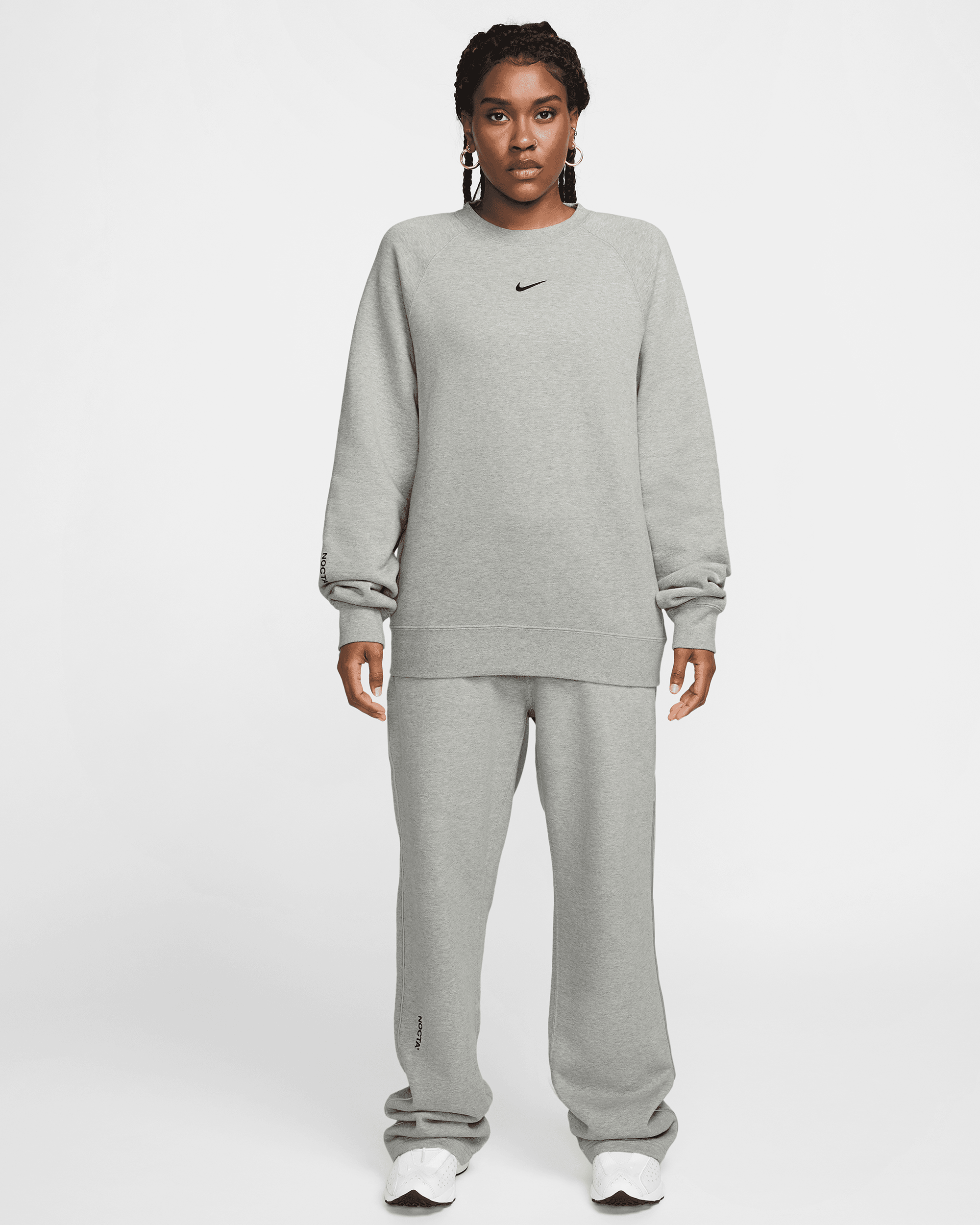 NOCTA Contrast Stitch Crewneck - Dark Grey Heather / Black