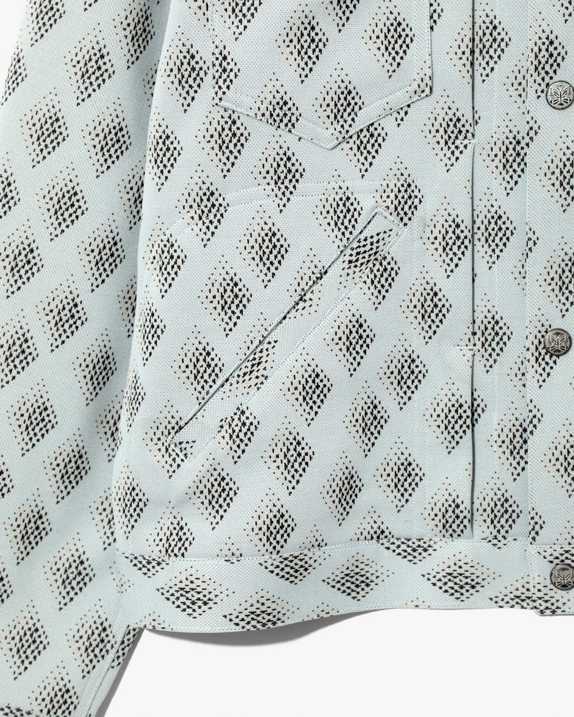 Poly Jacquard Penny Jean Jacket - Diamond
