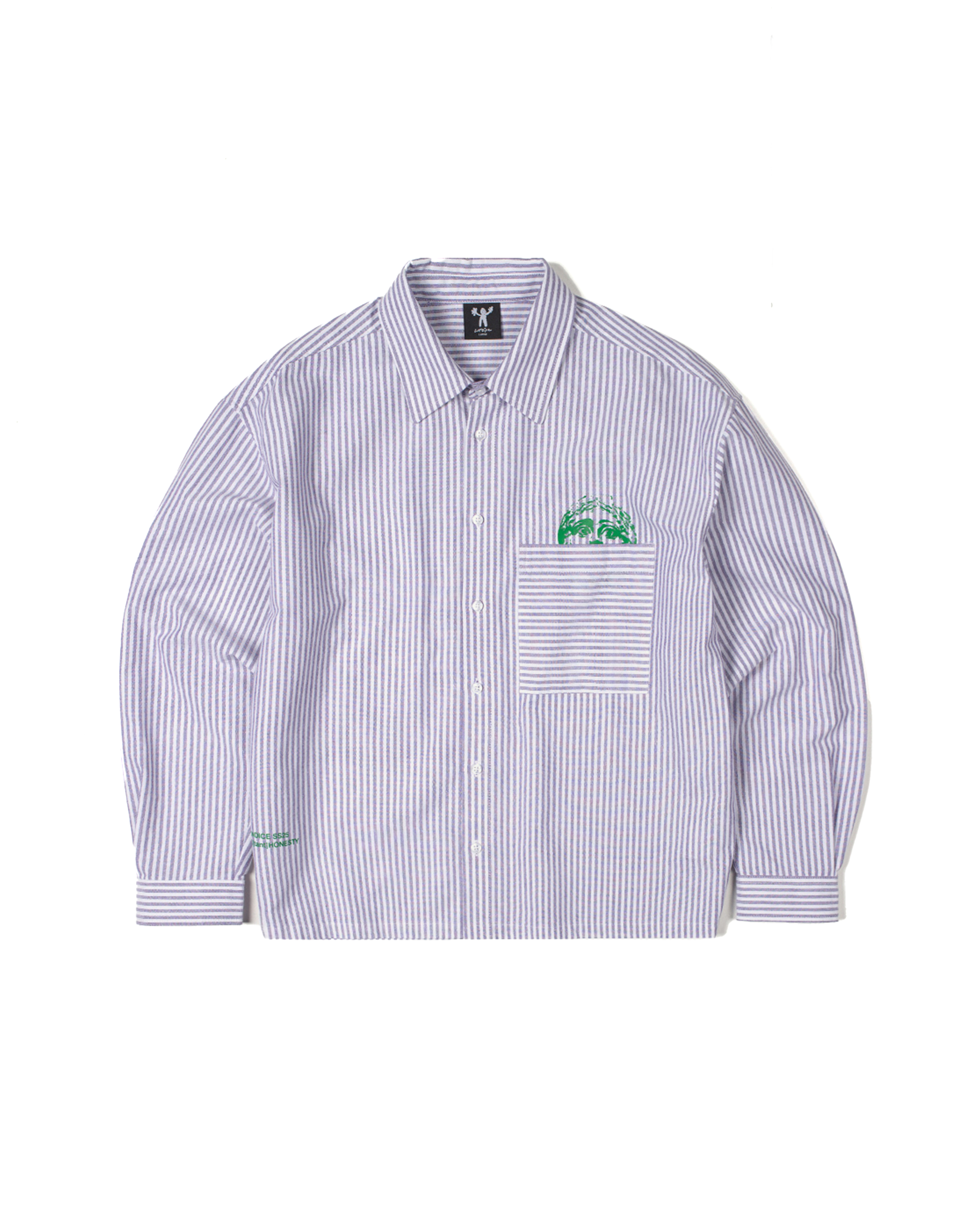 Hidden L/S Oxford Shirt - Blue