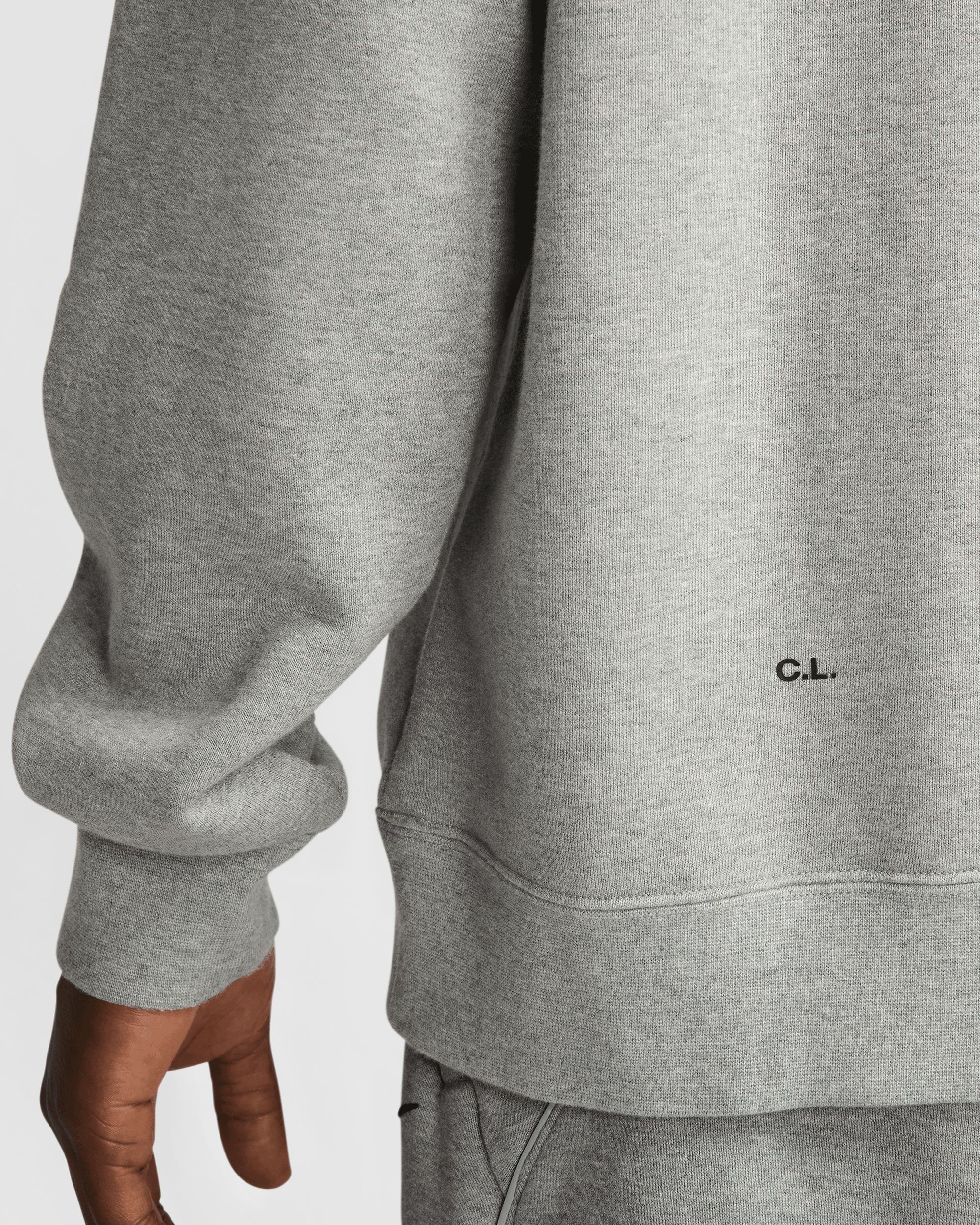 NOCTA Contrast Stitch Crewneck - Dark Grey Heather / Black