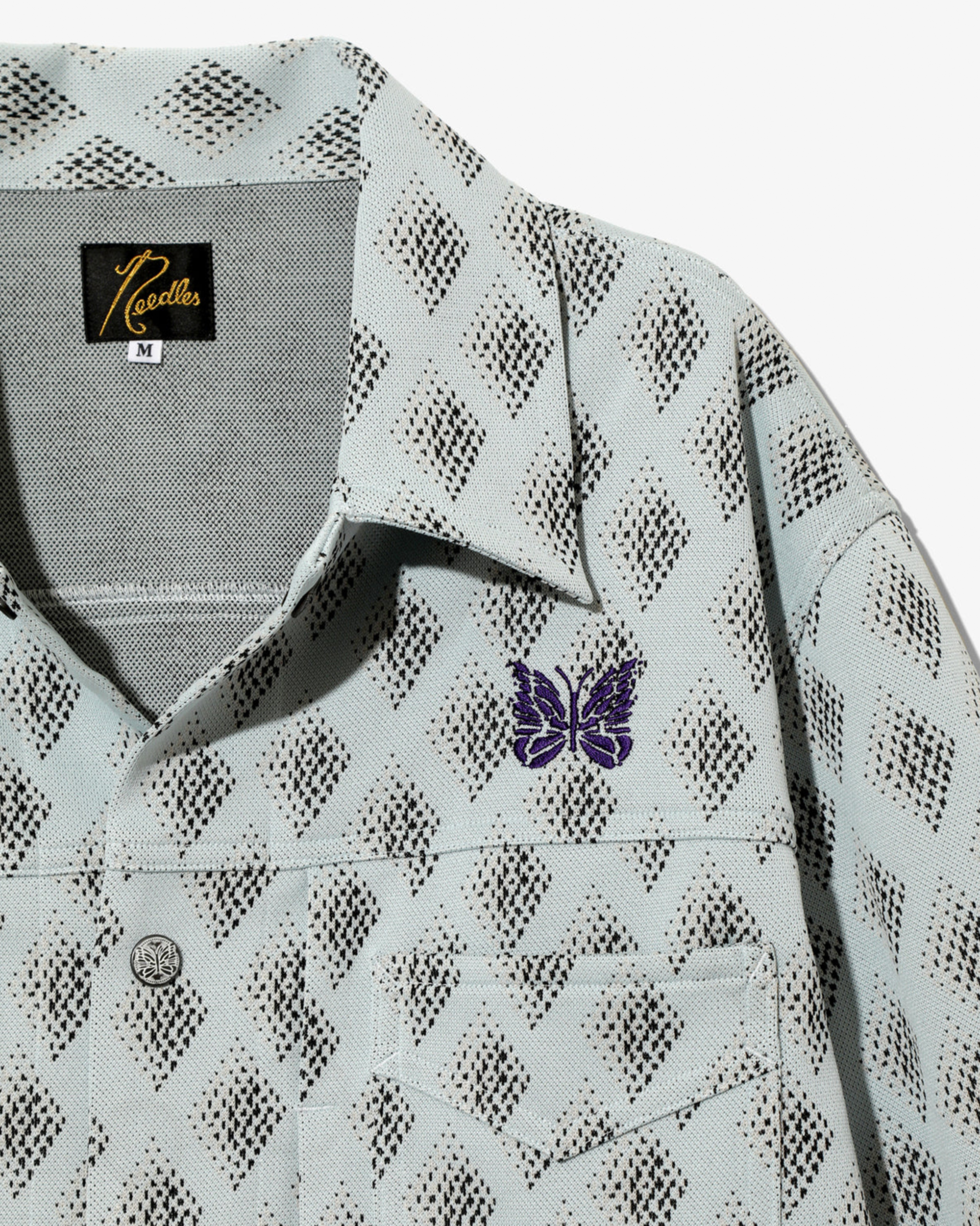 Poly Jacquard Penny Jean Jacket - Diamond