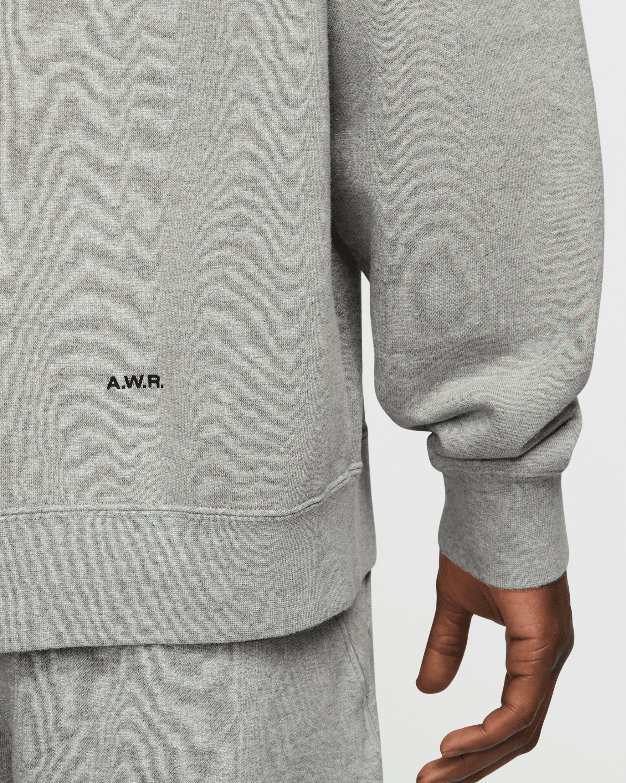 NOCTA Contrast Stitch Crewneck - Dark Grey Heather / Black
