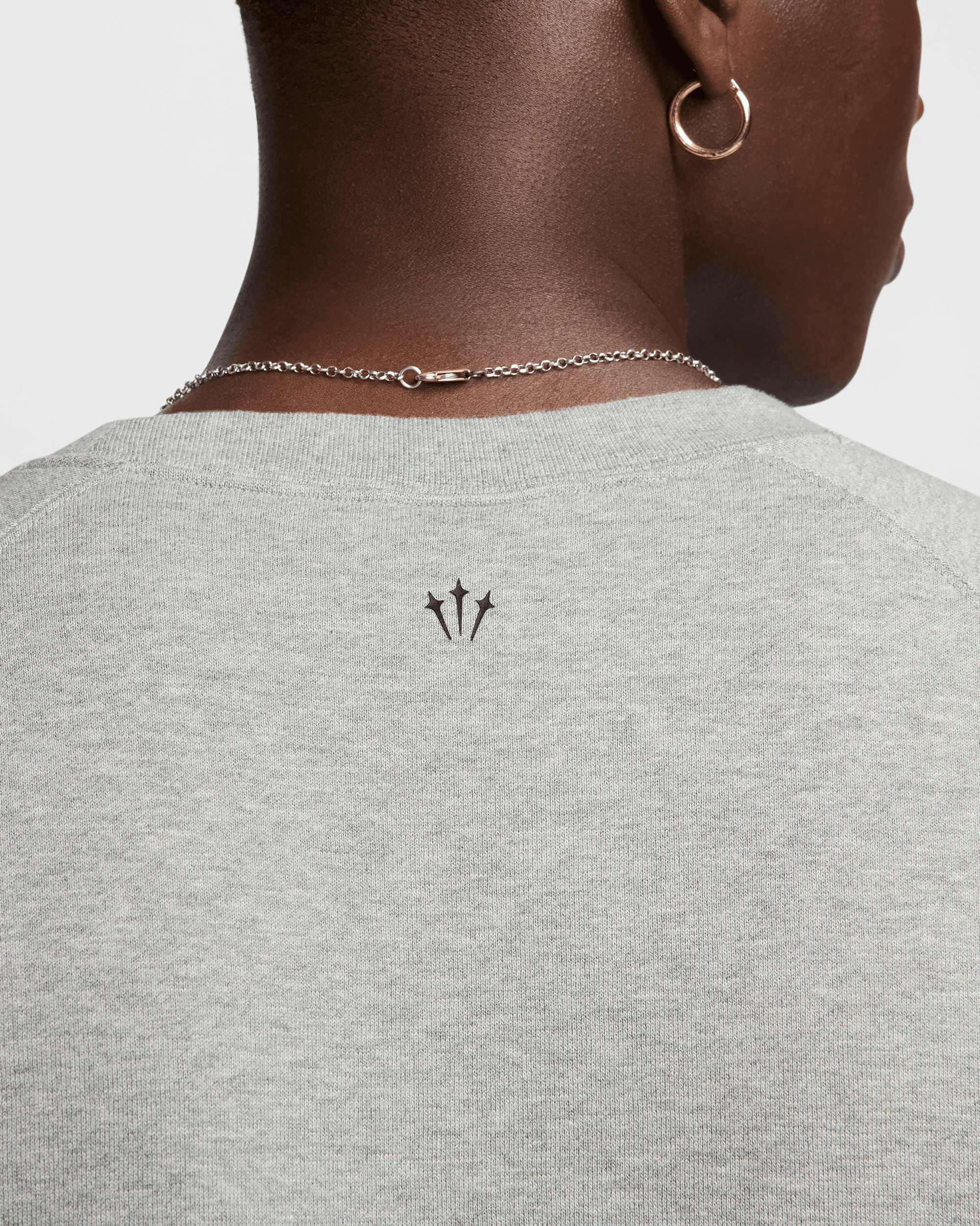 NOCTA Contrast Stitch Crewneck - Dark Grey Heather / Black