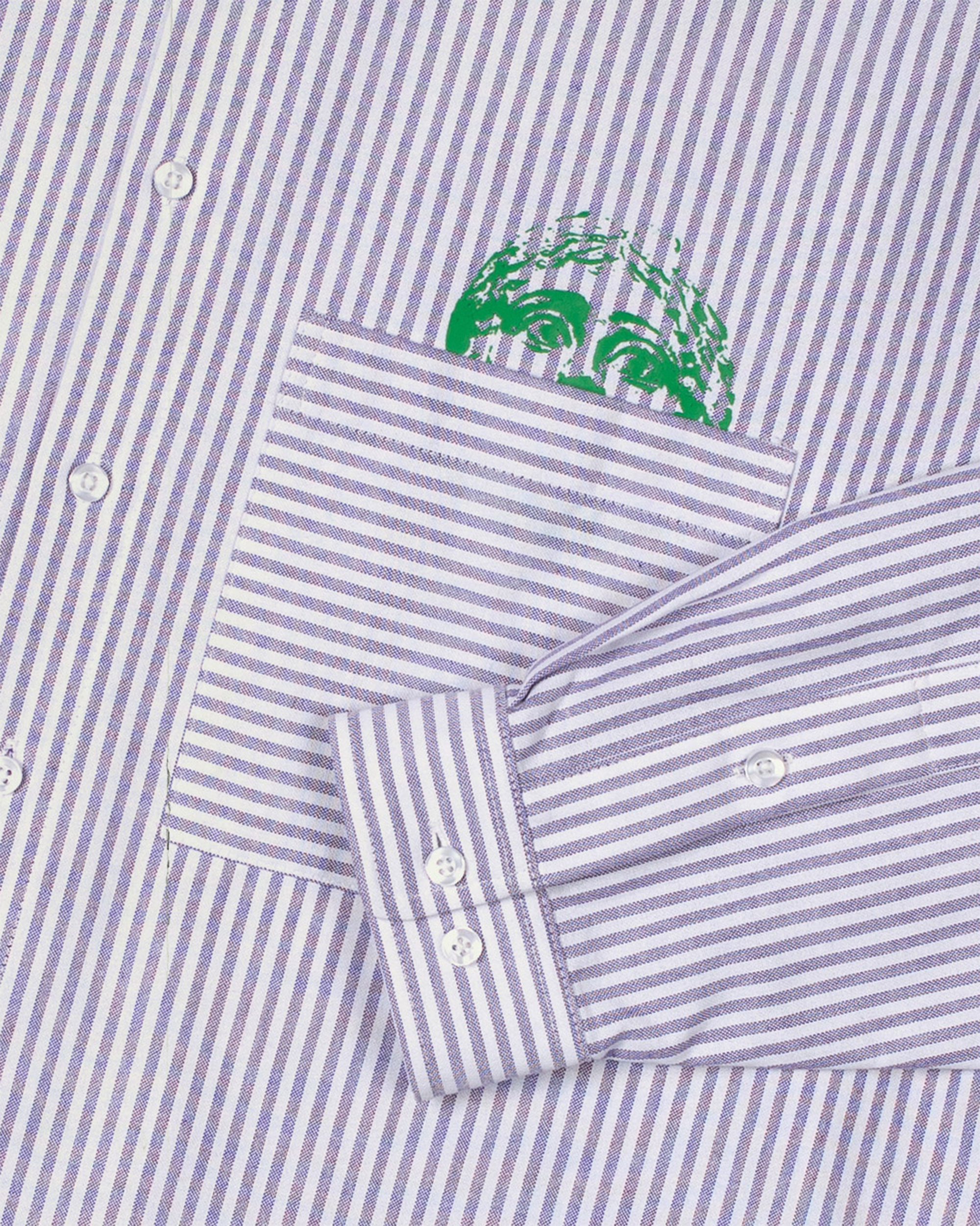 Hidden L/S Oxford Shirt - Blue