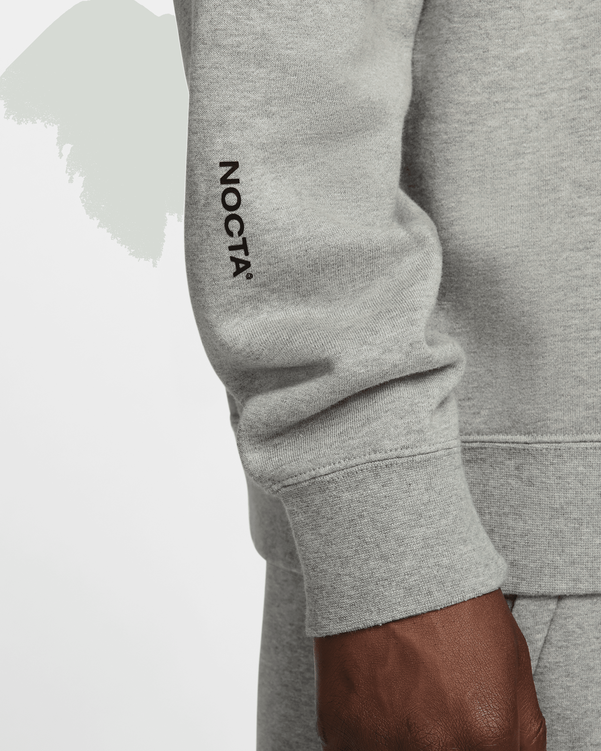 NOCTA Contrast Stitch Crewneck - Dark Grey Heather / Black