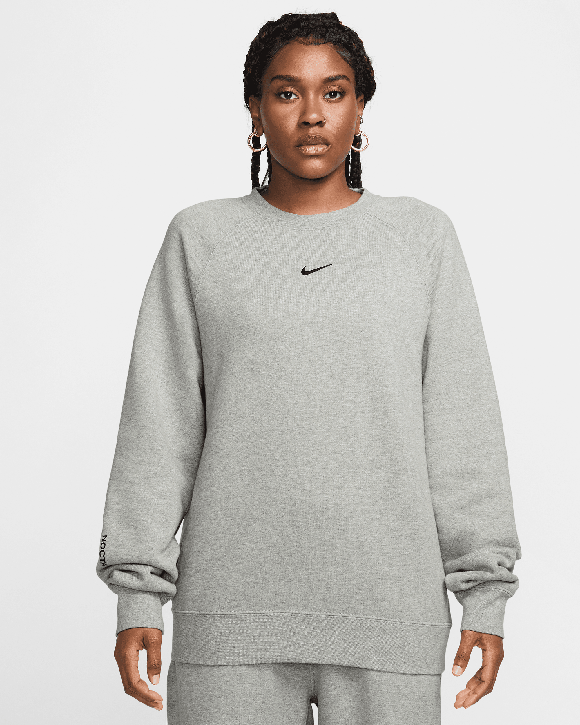 NOCTA Contrast Stitch Crewneck - Dark Grey Heather / Black