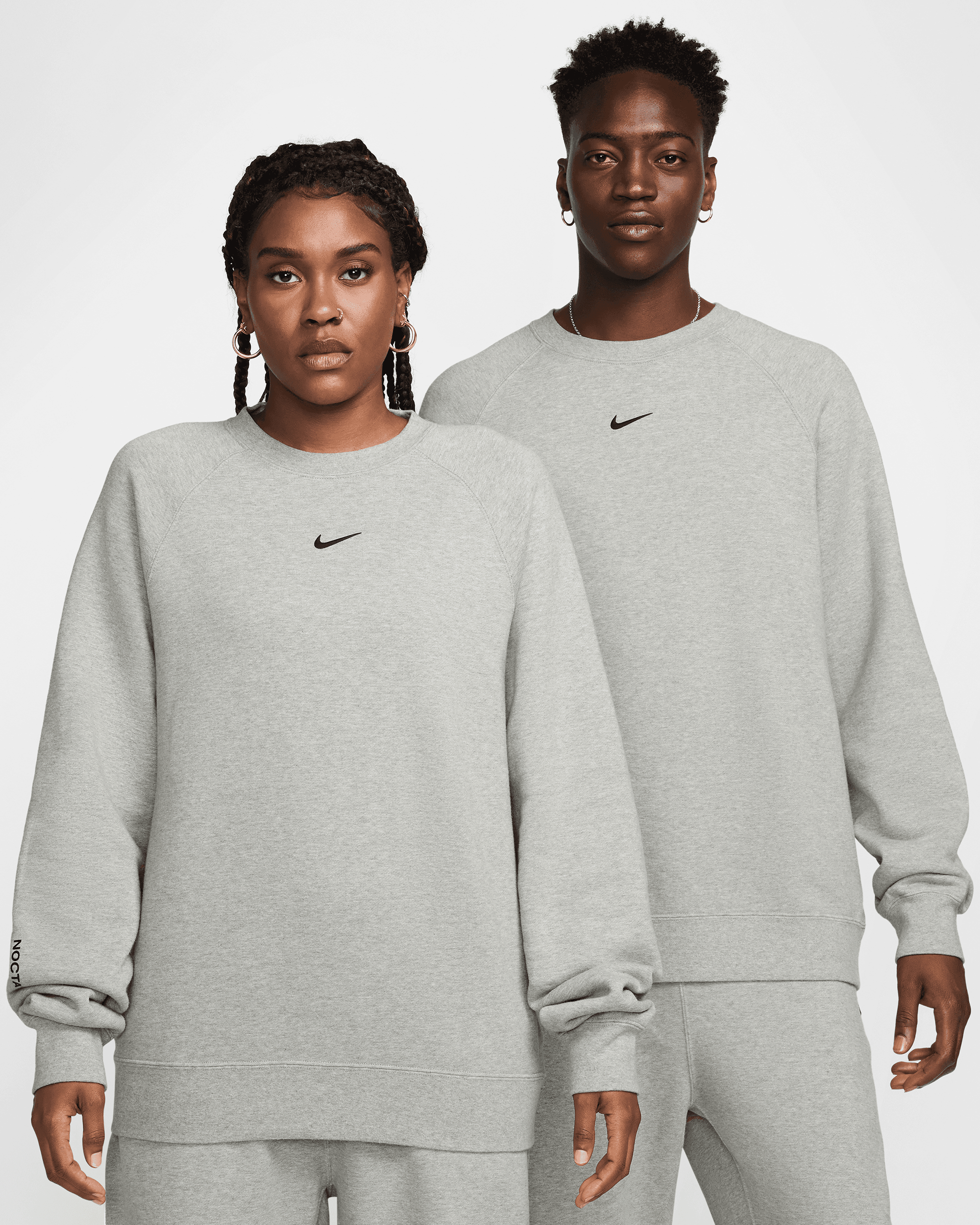 NOCTA Contrast Stitch Crewneck - Dark Grey Heather / Black