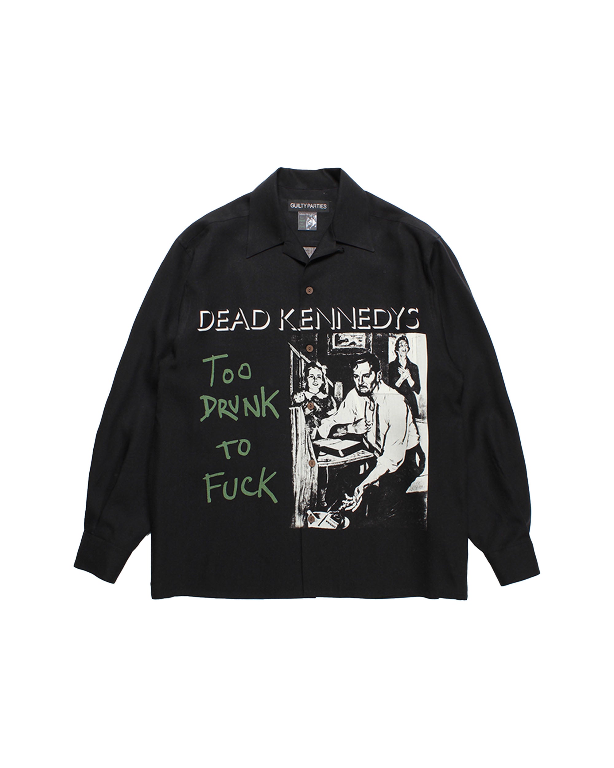 Dead Kennedys Hawaiian Shirt L/S (Type-1) - Black