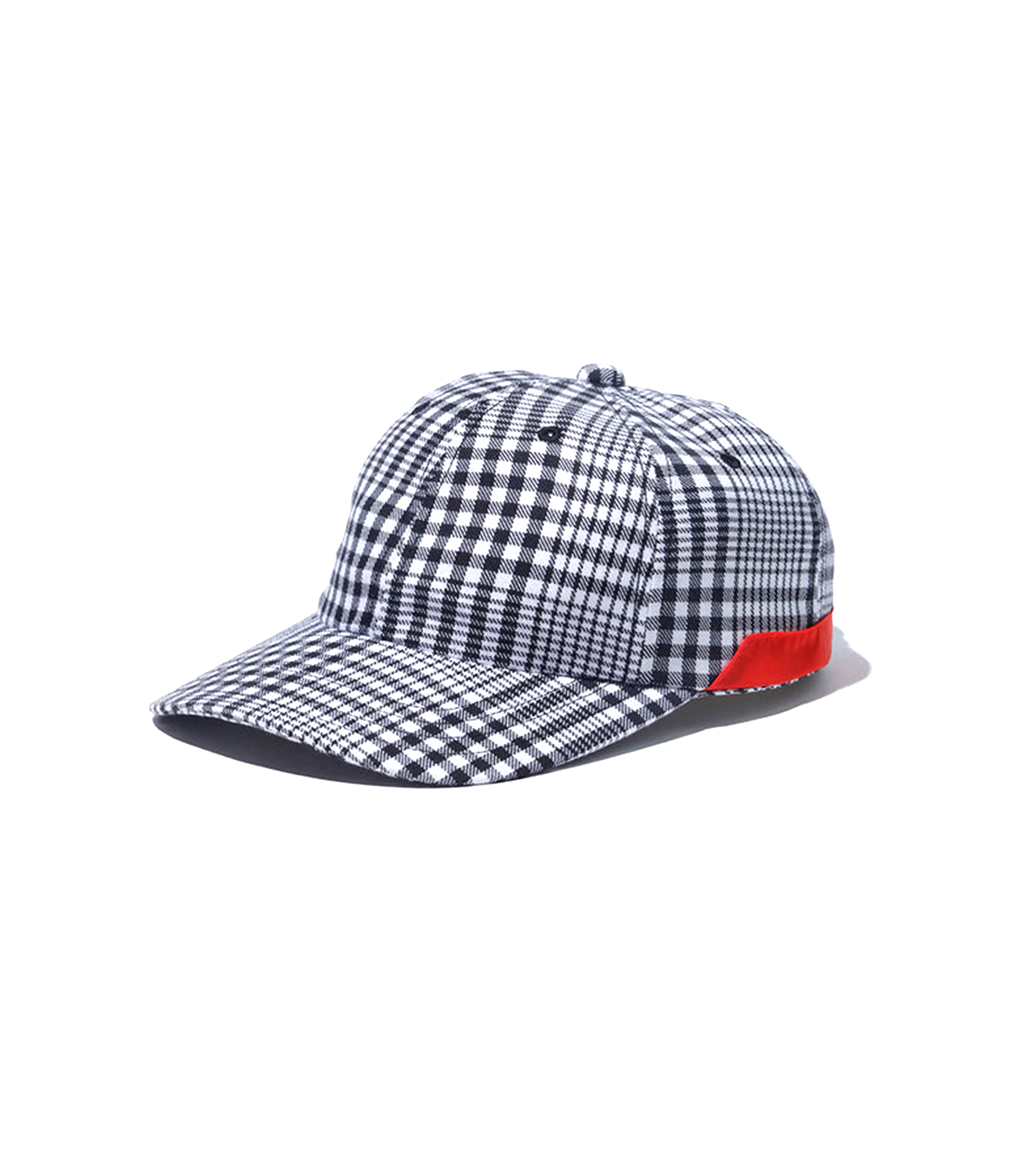 Gingham Check Cap - Black