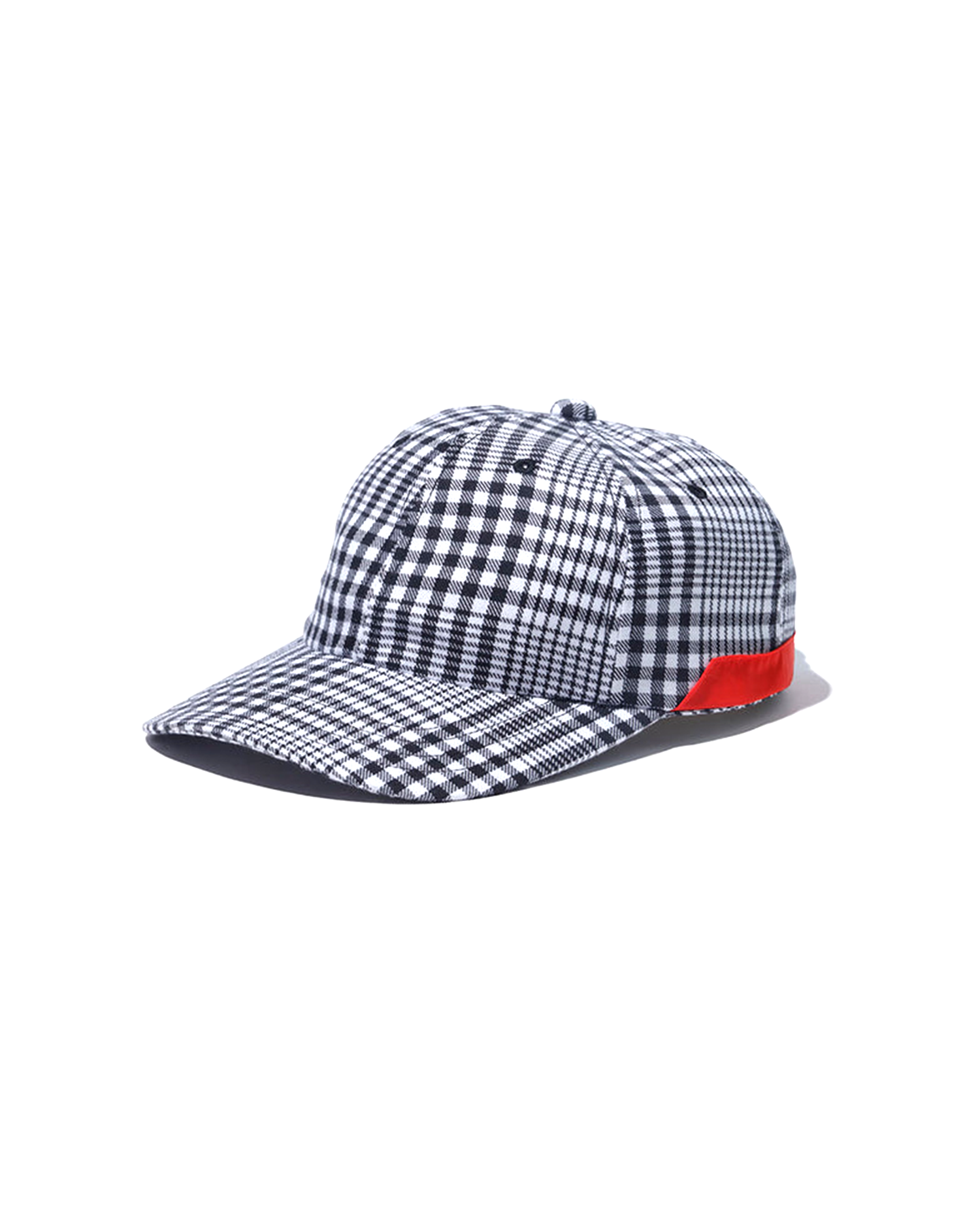 Gingham Check Cap - Black