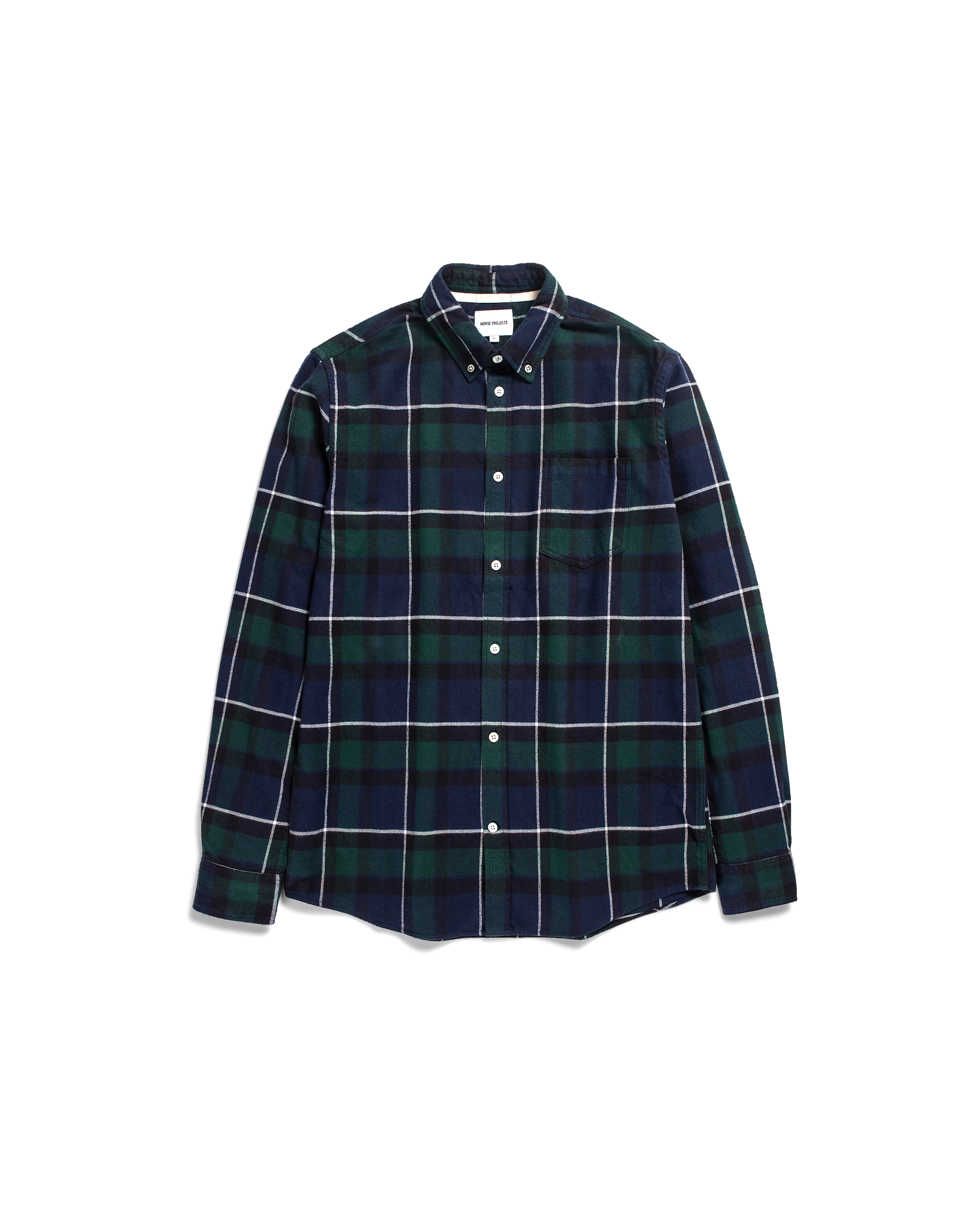 Anton Organic Flannel Shirt - Black / Watch Check