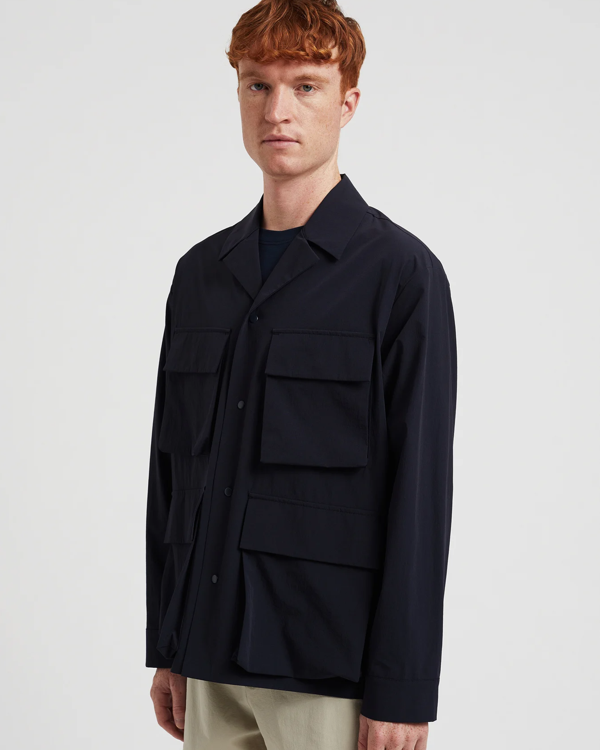 Mads Travel Light Overshirt - Navy