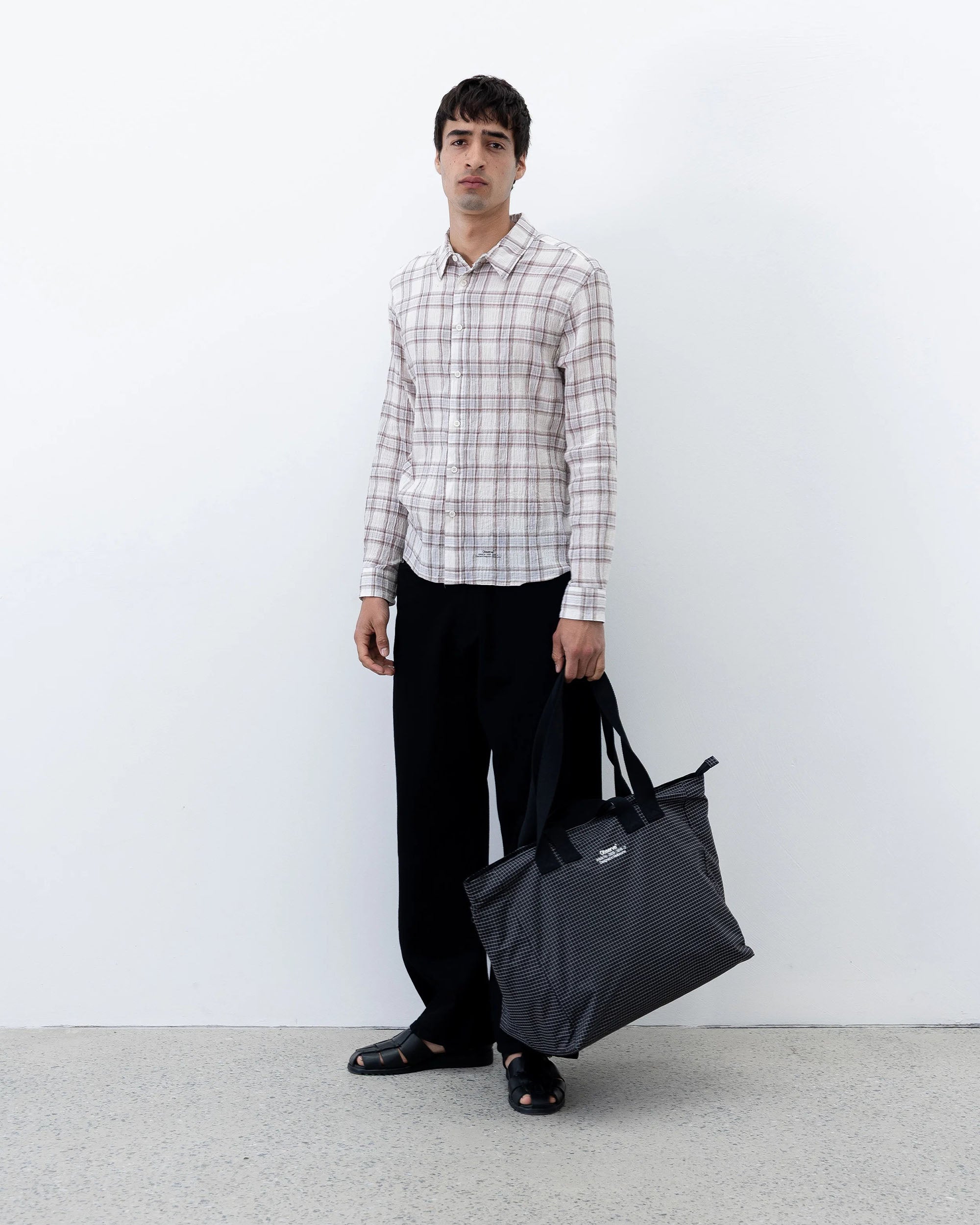 Grid Stop Stamp Tote - Black