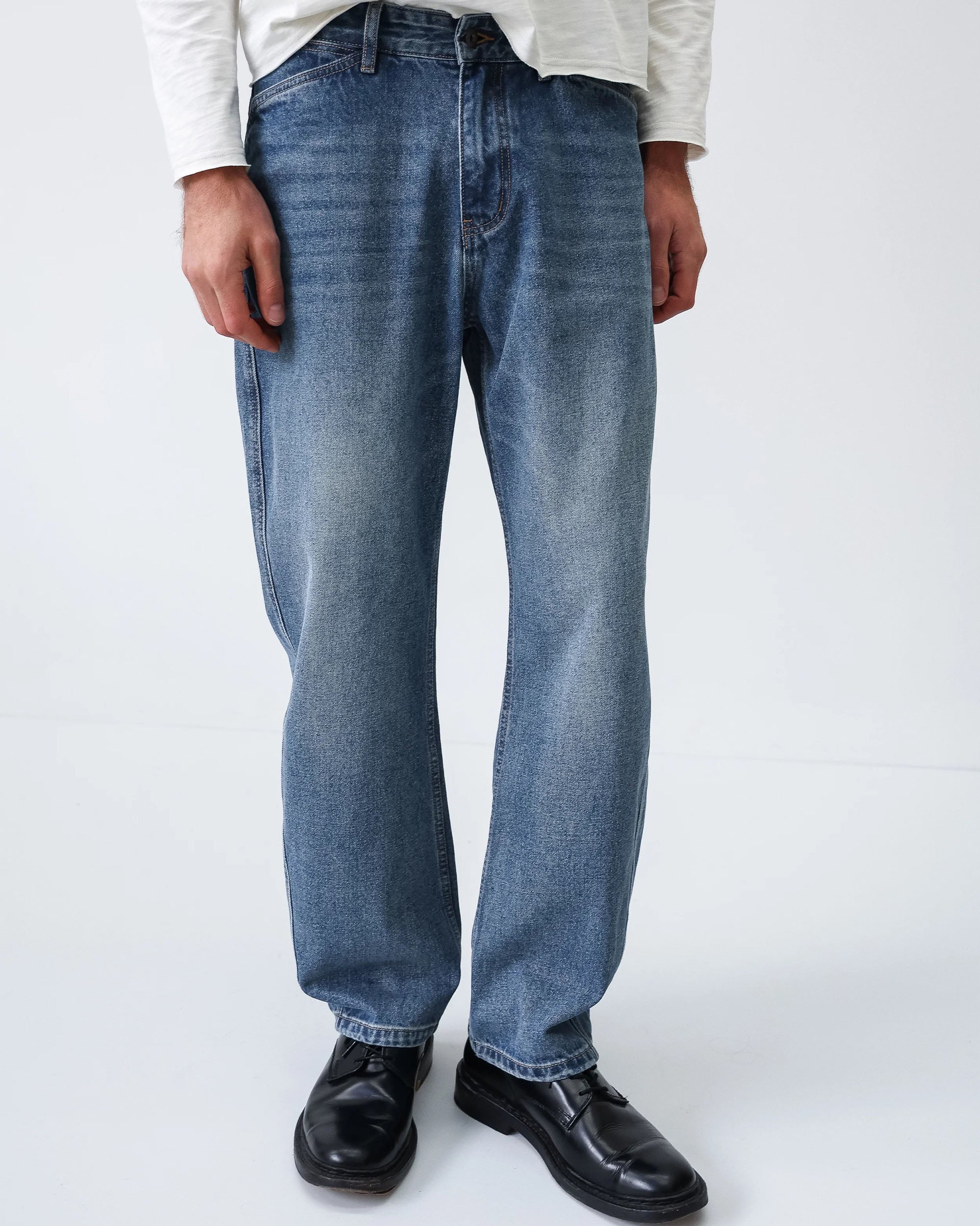 Straight Cut Denim - Washed Indigo