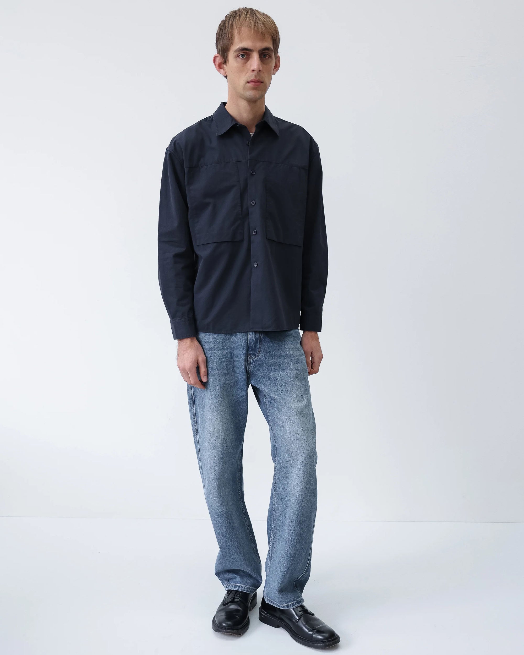 Straight Cut Denim - Washed Indigo