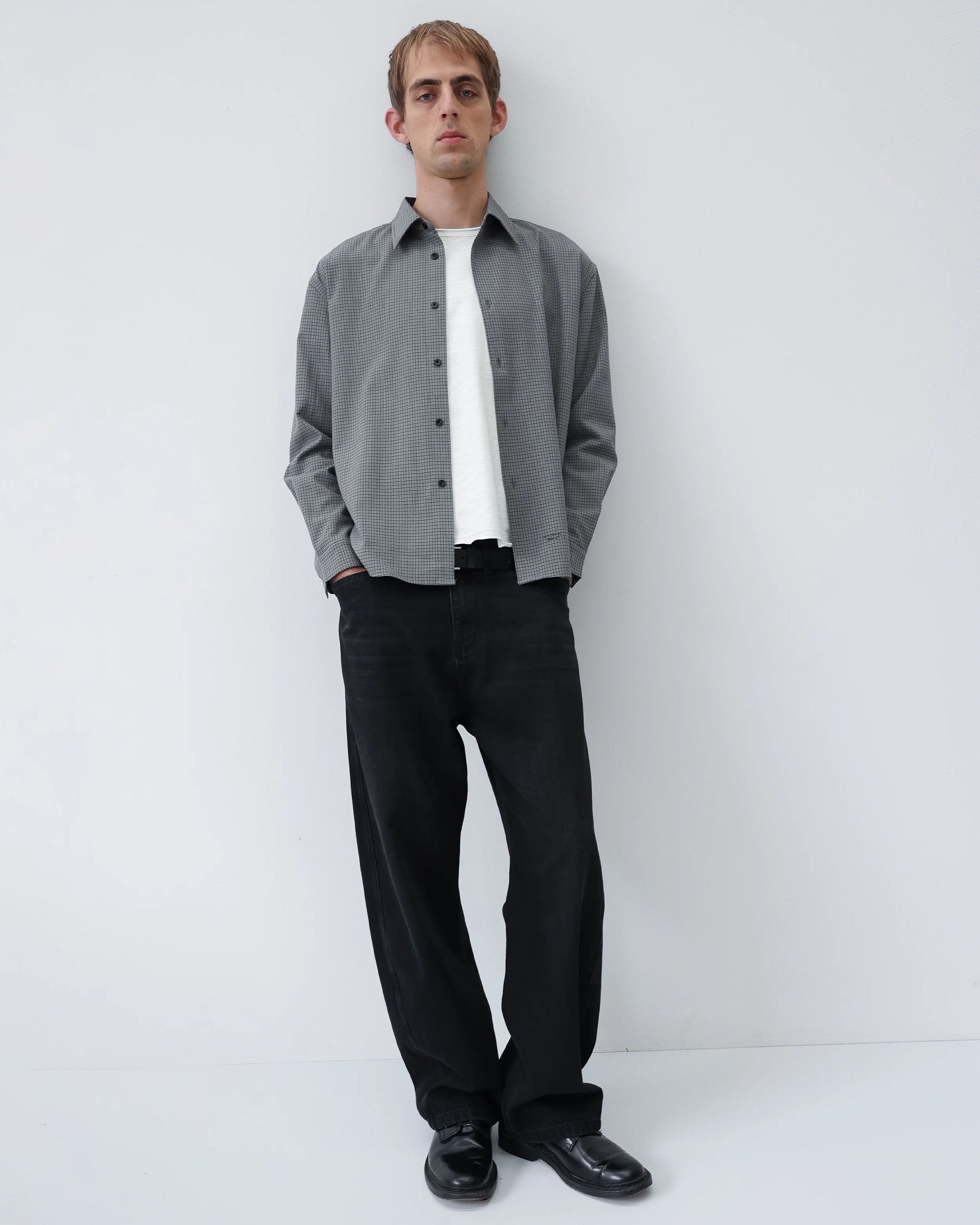 Check Shirt - Charcoal / Black